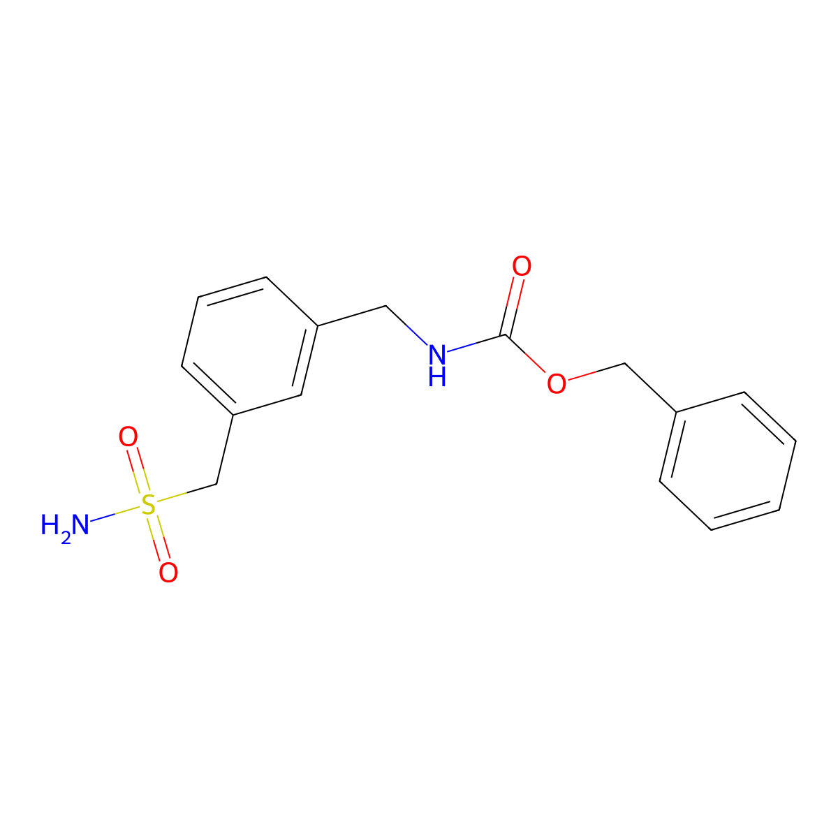 benzyl N-{[3-(sulfamoylmethyl)phenyl]methyl}carbamate molecular structure, CAS 2680802-65-5