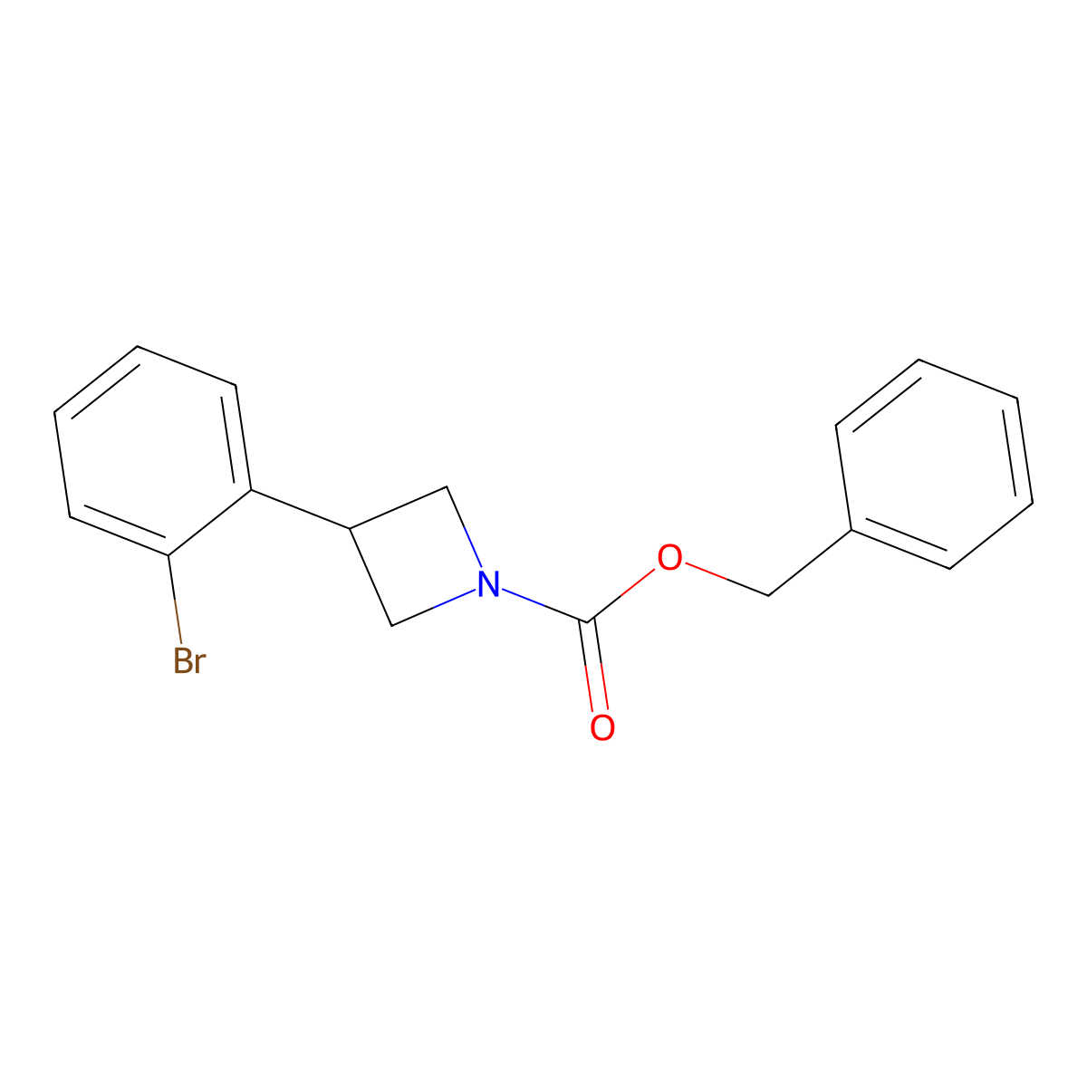 Benzyl 3-(2-bromophenyl)azetidine-1-carboxylate molecular structure, CAS 2680802-67-7