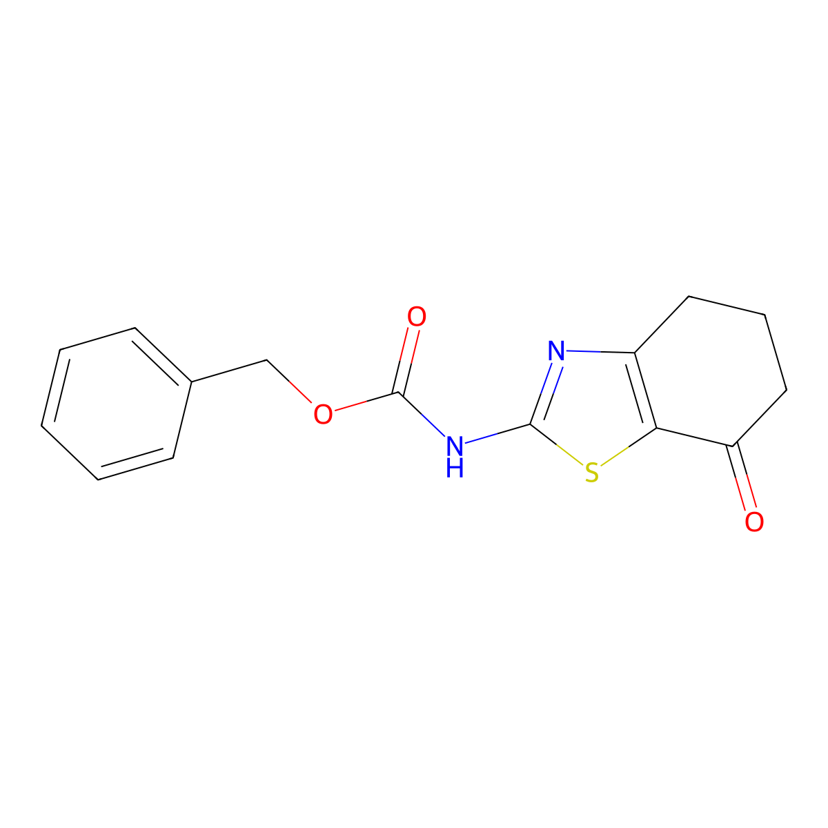 benzyl N-(7-oxo-4,5,6,7-tetrahydro-1,3-benzothiazol-2-yl)carbamate molecular structure, CAS 2680802-72-4