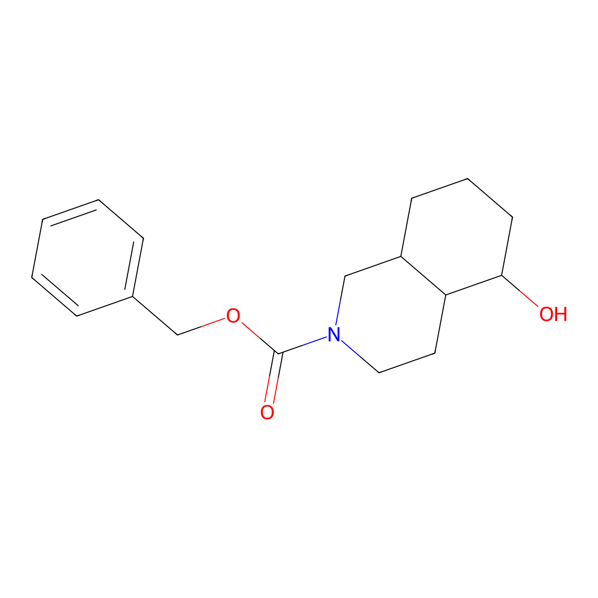 Benzyl 5-hydroxy-decahydroisoquinoline-2-carboxylate molecular structure, CAS 2680802-75-7