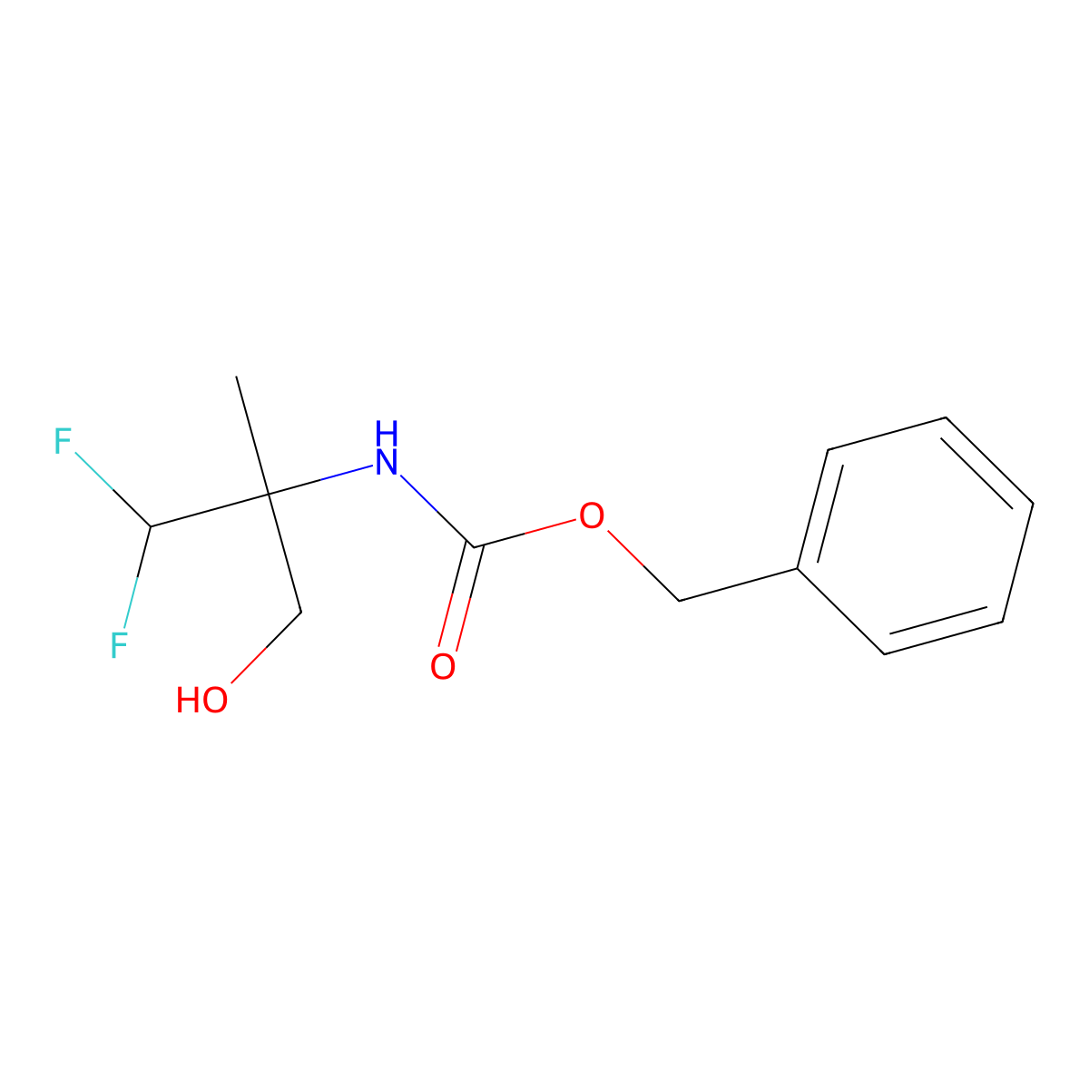 benzyl N-(1,1-difluoro-3-hydroxy-2-methylpropan-2-yl)carbamate molecular structure, CAS 2680802-92-8