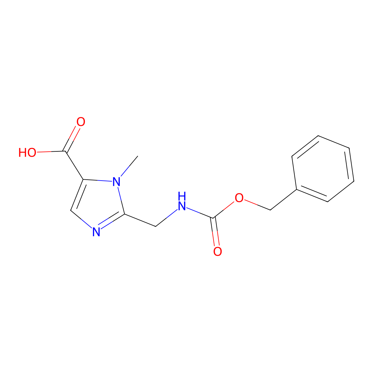 2-({[(benzyloxy)carbonyl]amino}methyl)-1-methyl-1H-imidazole-5-carboxylic acid molecular structure, CAS 2680802-93-9