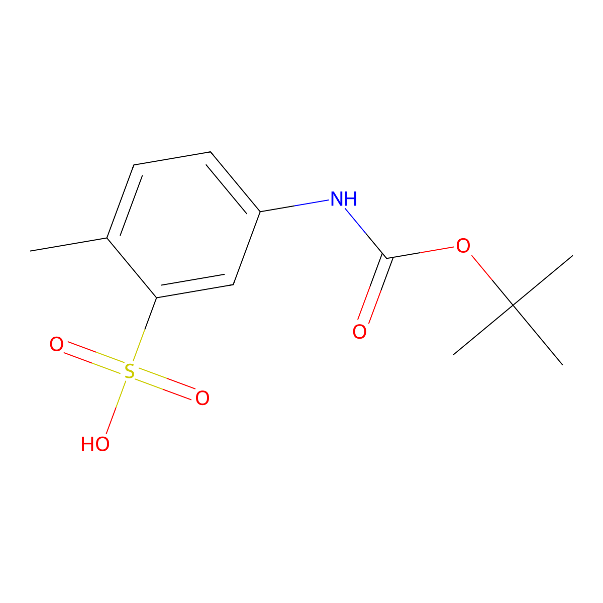 5-{[(Tert-butoxy)carbonyl]amino}-2-methylbenzene-1-sulfonic acid molecular structure, CAS 2680803-13-6