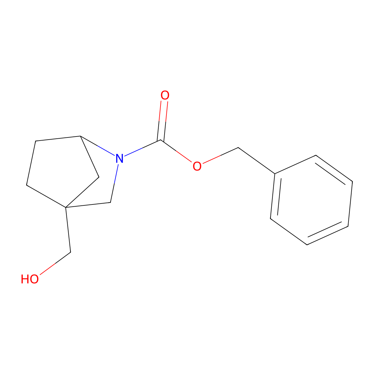 Benzyl 4-(hydroxymethyl)-2-azabicyclo[2.2.1]heptane-2-carboxylate molecular structure, CAS 2680803-16-9