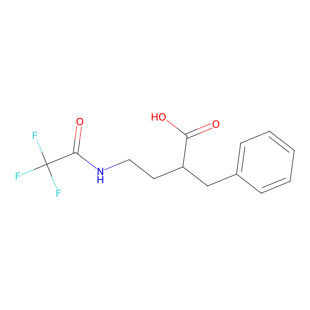 2-Benzyl-4-(2,2,2-trifluoroacetamido)butanoic acid molecular structure, CAS 2680803-37-4
