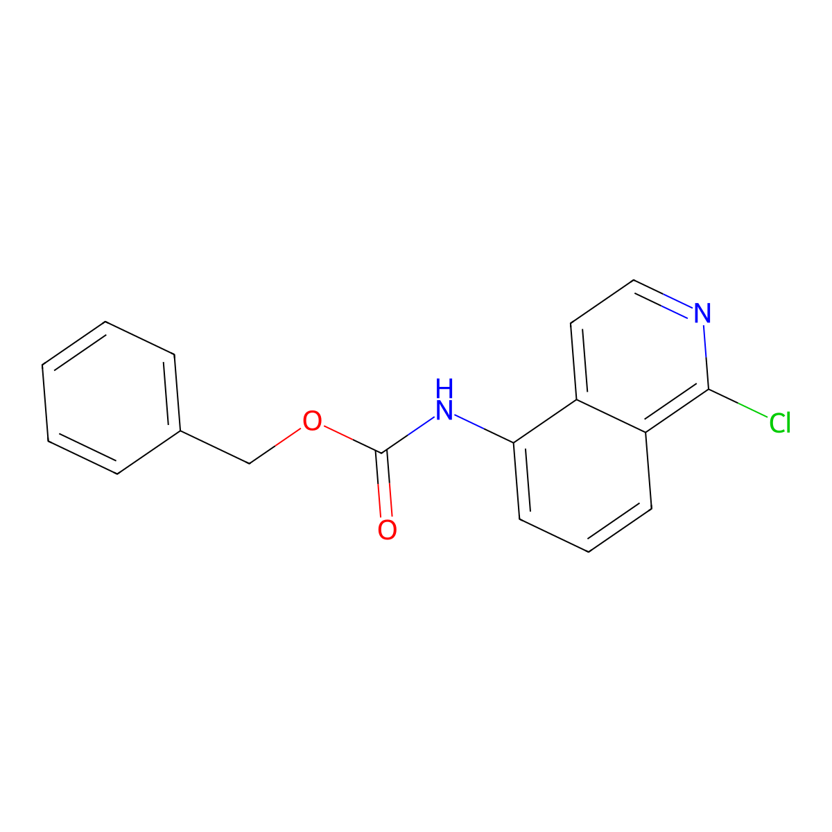 benzyl N-(1-chloroisoquinolin-5-yl)carbamate molecular structure, CAS 2680803-42-1