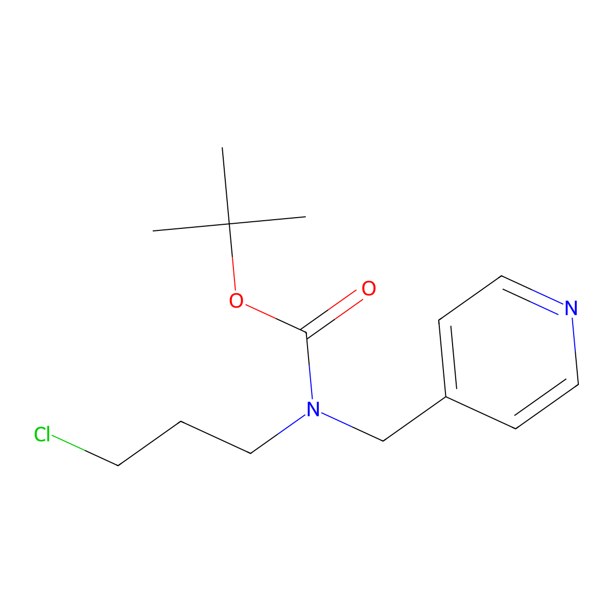tert-butyl N-(3-chloropropyl)-N-[(pyridin-4-yl)methyl]carbamate molecular structure, CAS 2680803-44-3