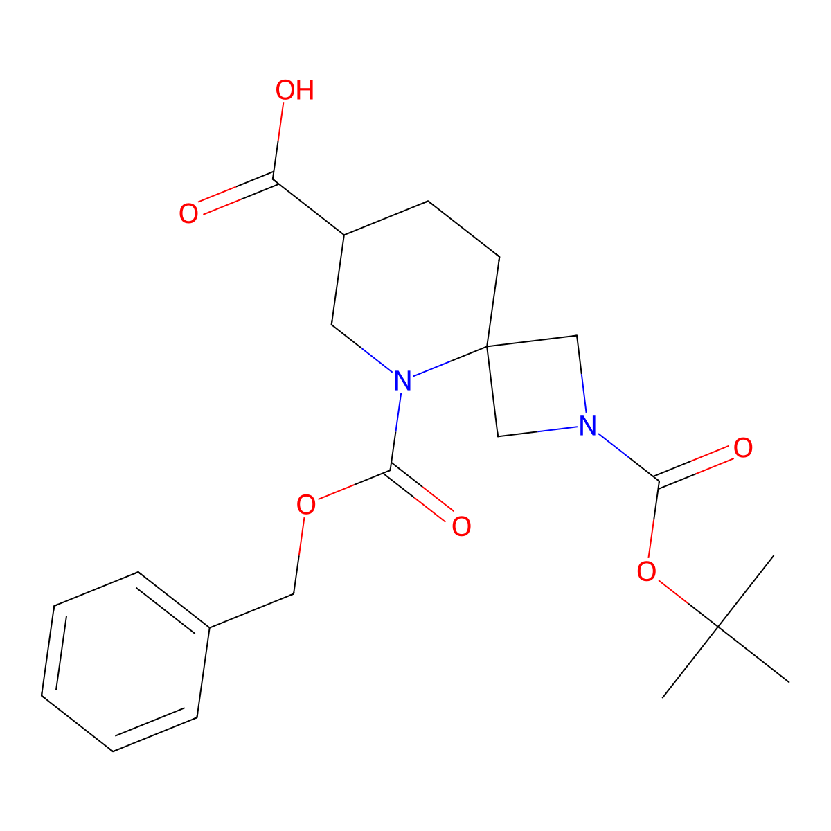 5-[(Benzyloxy)carbonyl]-2-[(tert-butoxy)carbonyl]-2,5-diazaspiro[3.5]nonane-7-carboxylic acid molecular structure, CAS 2680803-49-8