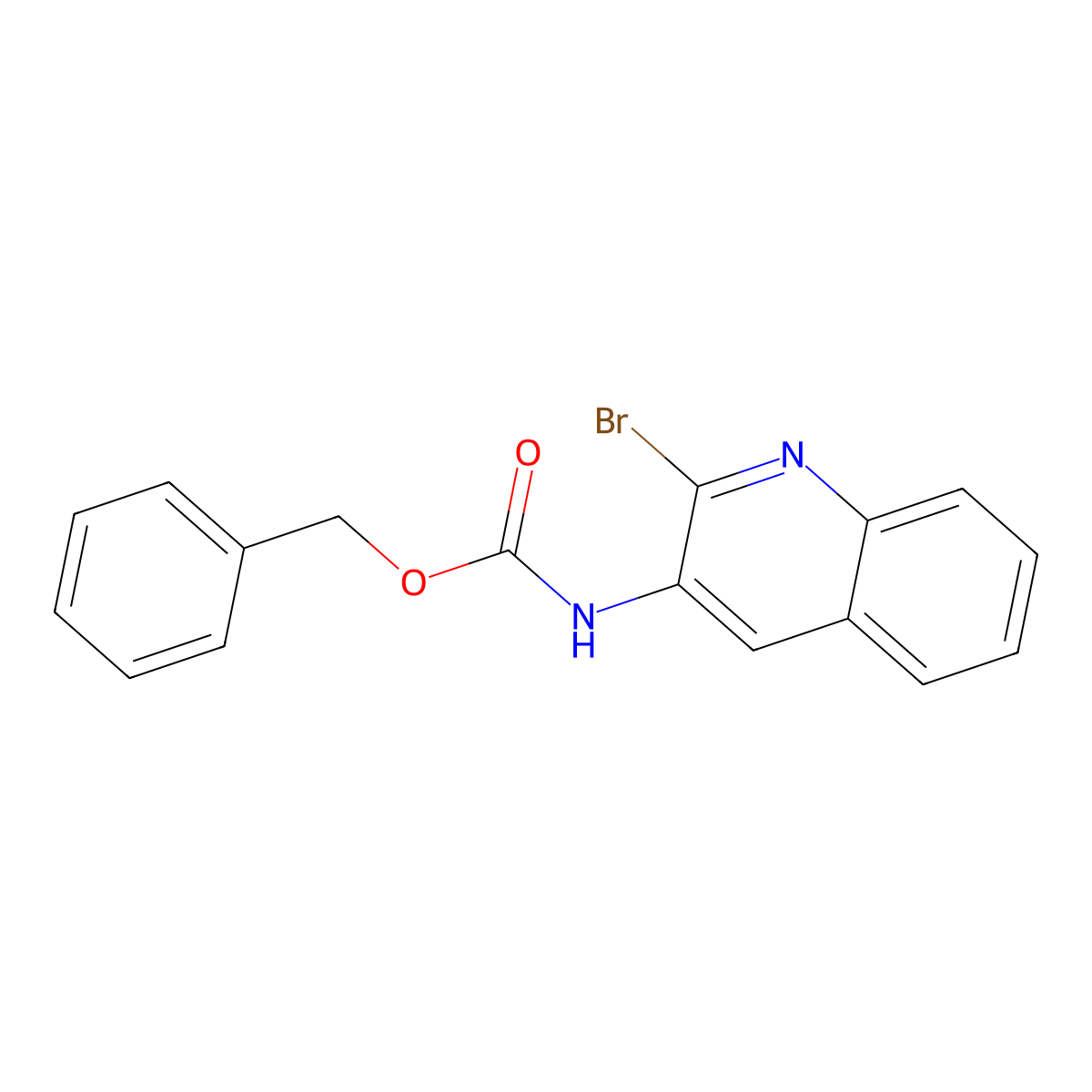 benzyl N-(2-bromoquinolin-3-yl)carbamate molecular structure, CAS 2680803-60-3