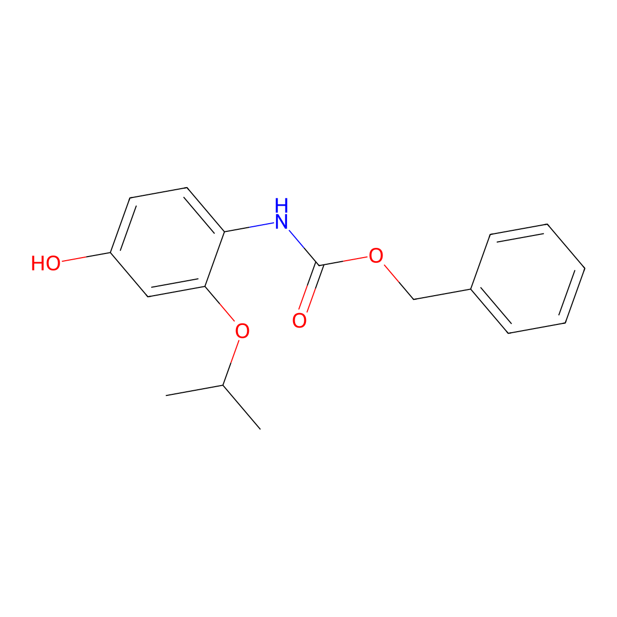 benzyl N-[4-hydroxy-2-(propan-2-yloxy)phenyl]carbamate molecular structure, CAS 2680803-76-1