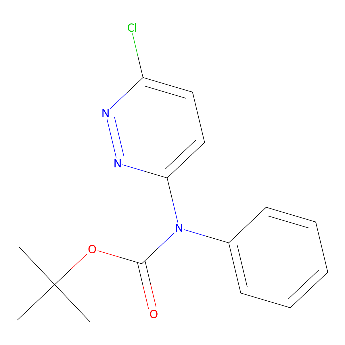 tert-butyl N-(6-chloropyridazin-3-yl)-N-phenylcarbamate molecular structure, CAS 2680804-05-9