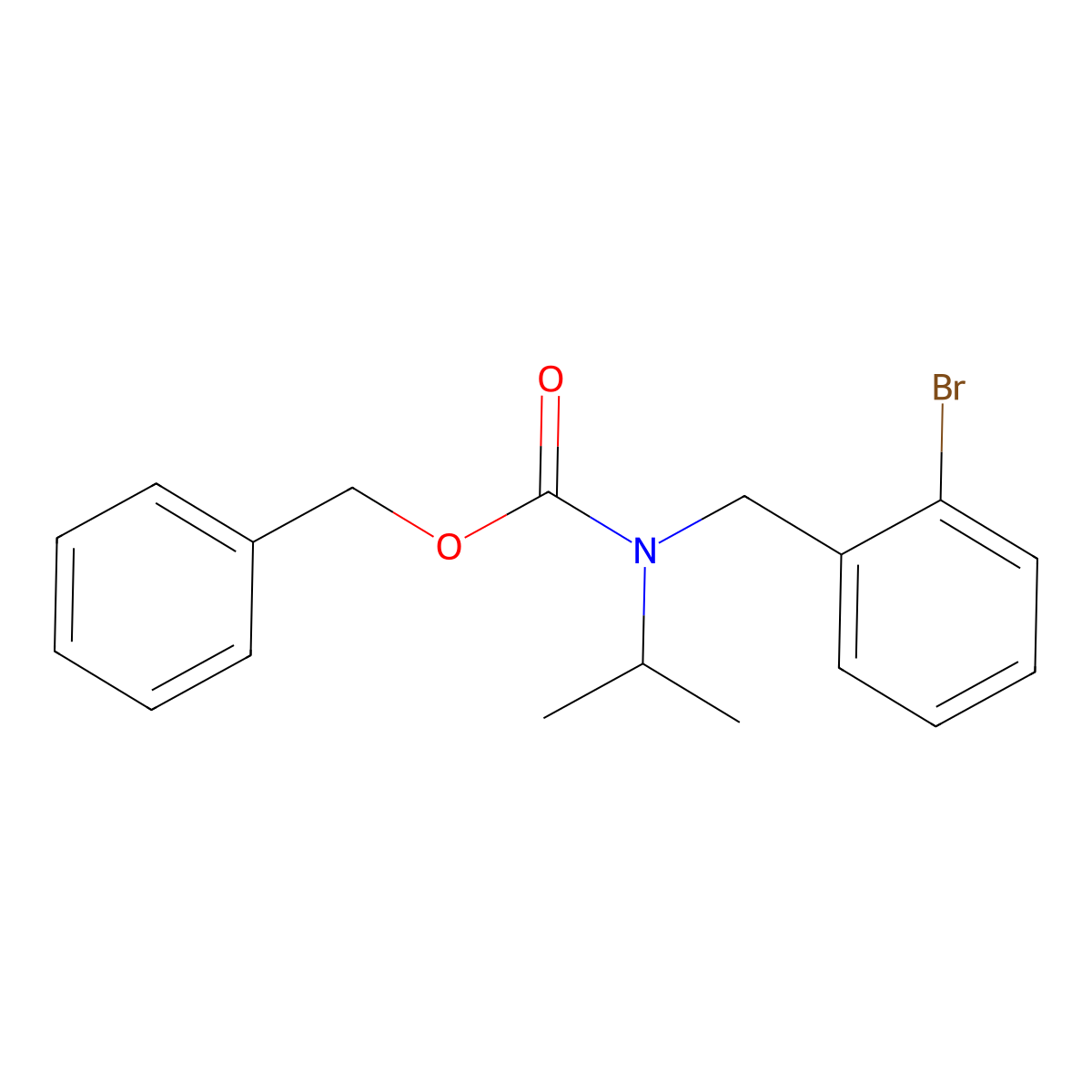 benzyl N-[(2-bromophenyl)methyl]-N-(propan-2-yl)carbamate molecular structure, CAS 2680804-26-4
