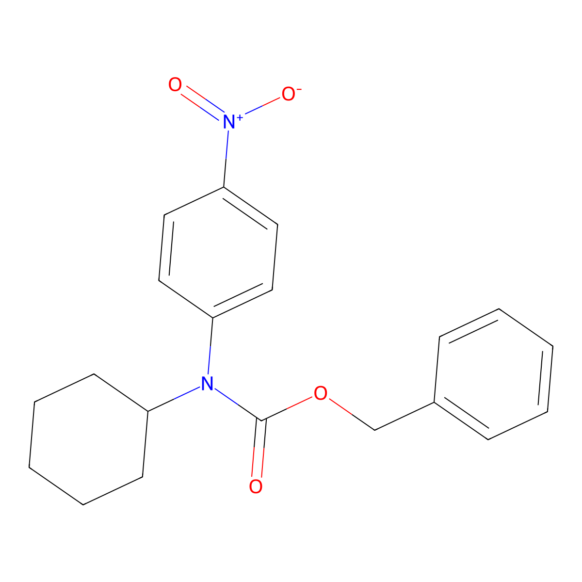benzyl N-cyclohexyl-N-(4-nitrophenyl)carbamate molecular structure, CAS 2680804-27-5