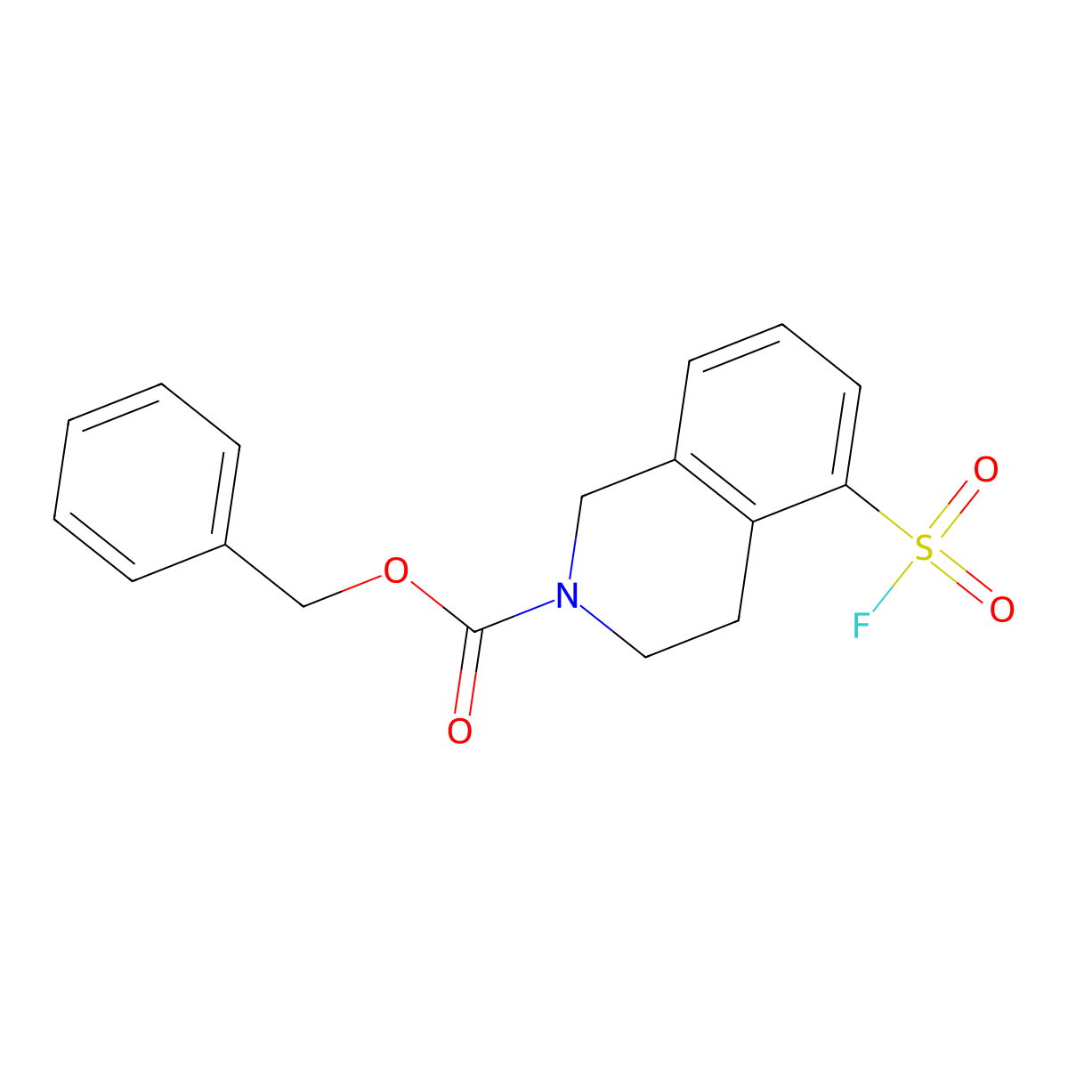Benzyl 5-(fluorosulfonyl)-1,2,3,4-tetrahydroisoquinoline-2-carboxylate molecular structure, CAS 2680804-39-9