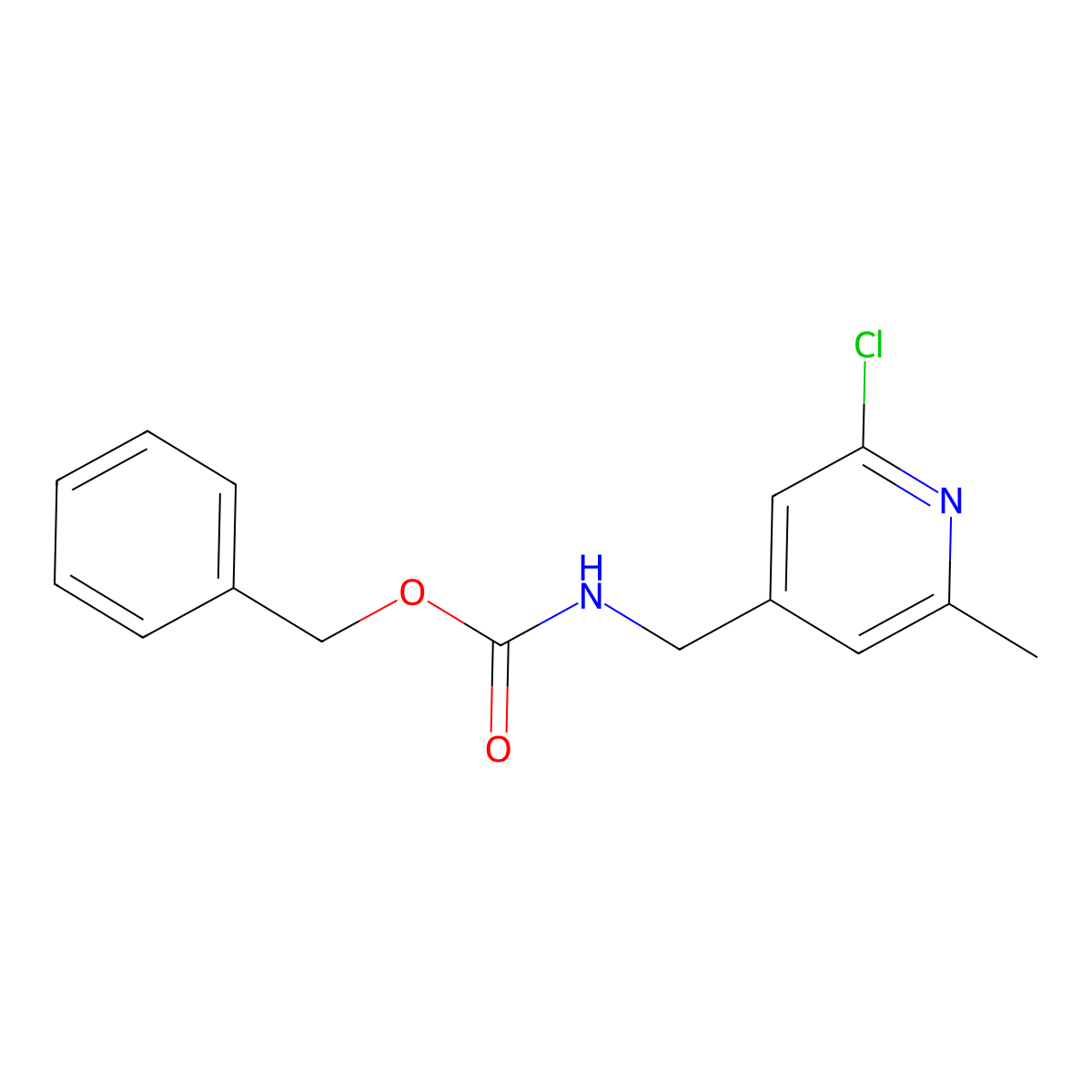 benzyl N-[(2-chloro-6-methylpyridin-4-yl)methyl]carbamate molecular structure, CAS 2680804-42-4