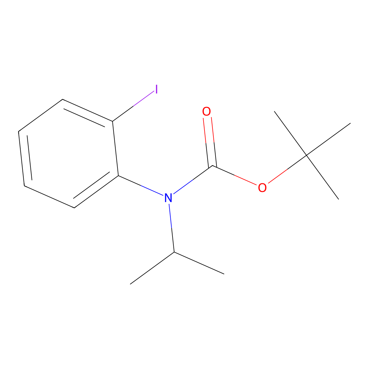 tert-butyl N-(2-iodophenyl)-N-(propan-2-yl)carbamate molecular structure, CAS 2680804-53-7