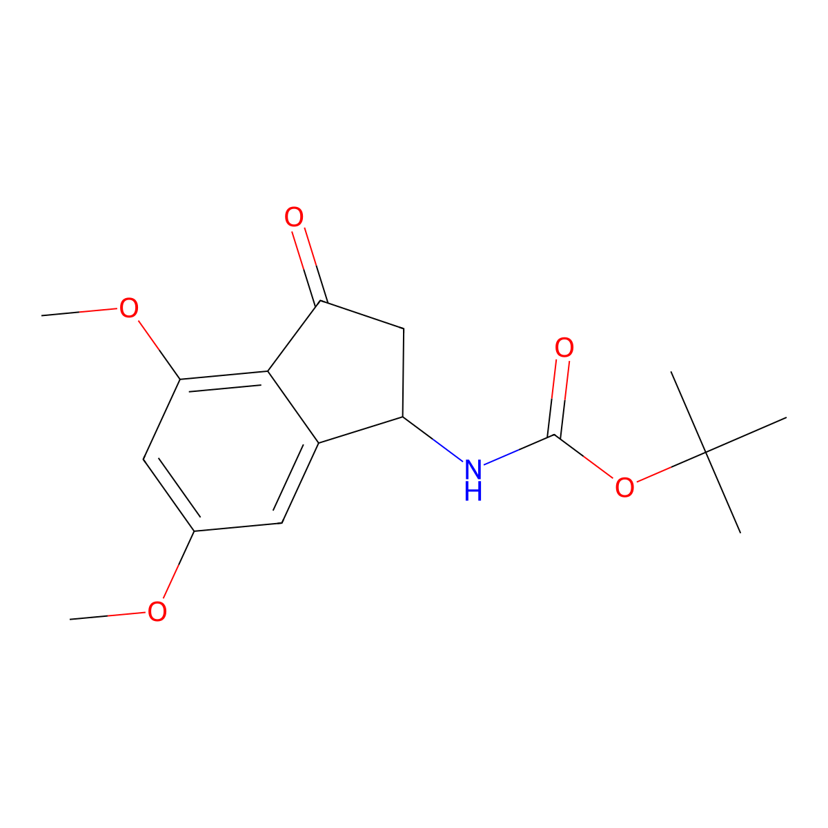 tert-butyl N-(4,6-dimethoxy-3-oxo-2,3-dihydro-1H-inden-1-yl)carbamate molecular structure, CAS 2680804-75-3