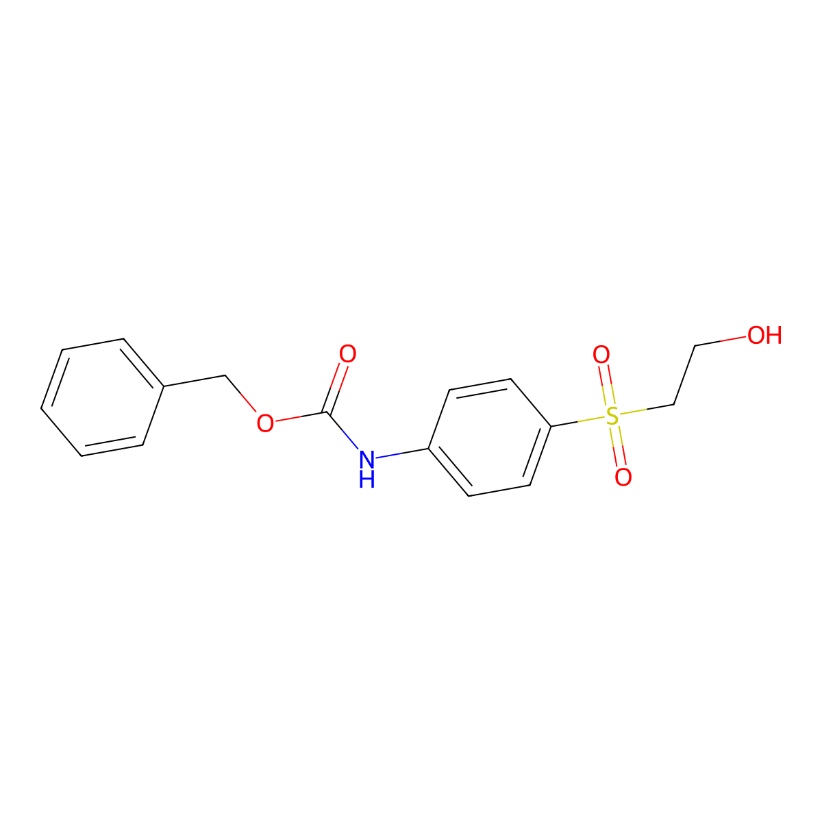 benzyl N-[4-(2-hydroxyethanesulfonyl)phenyl]carbamate molecular structure, CAS 2680804-83-3