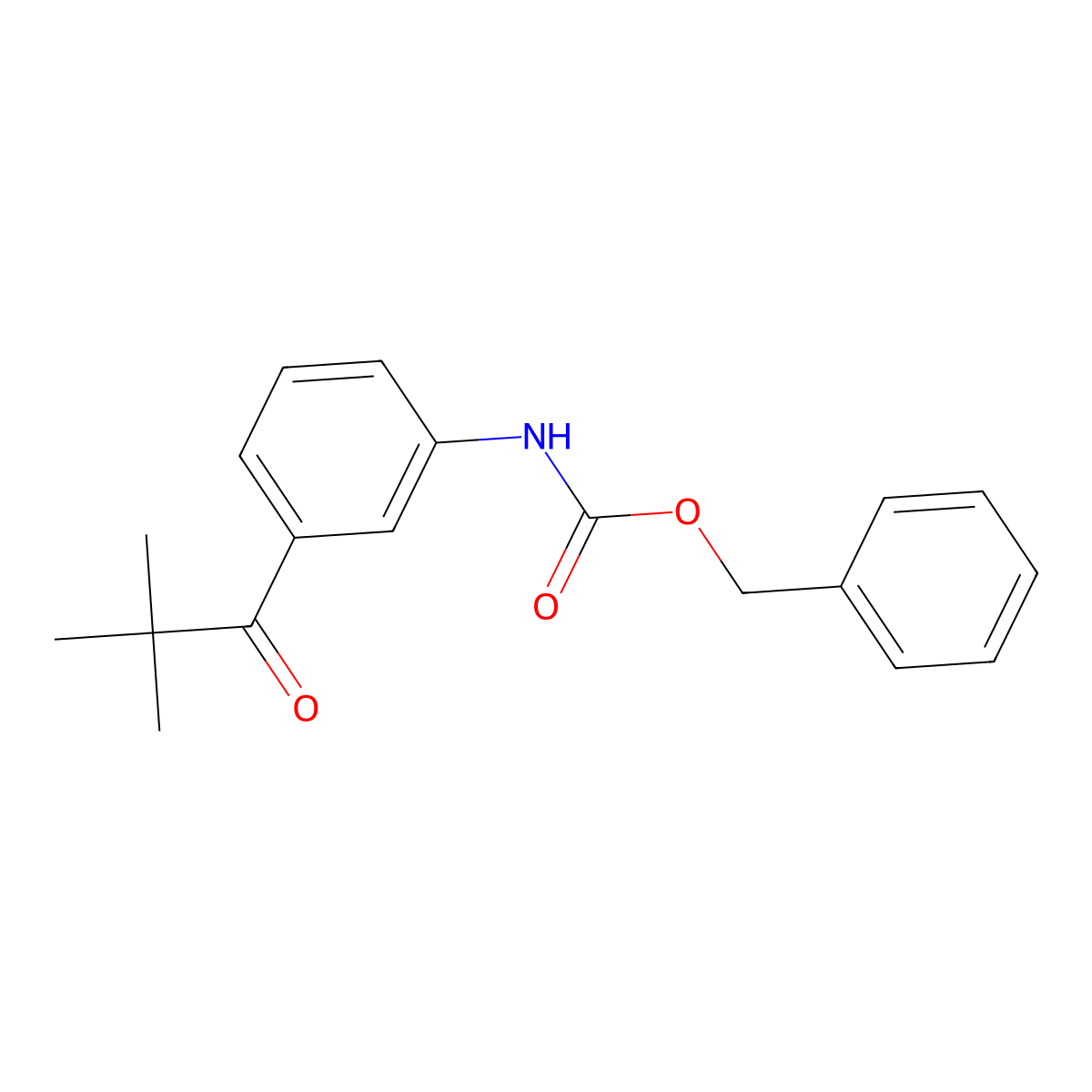 benzyl N-[3-(2,2-dimethylpropanoyl)phenyl]carbamate molecular structure, CAS 2680804-84-4