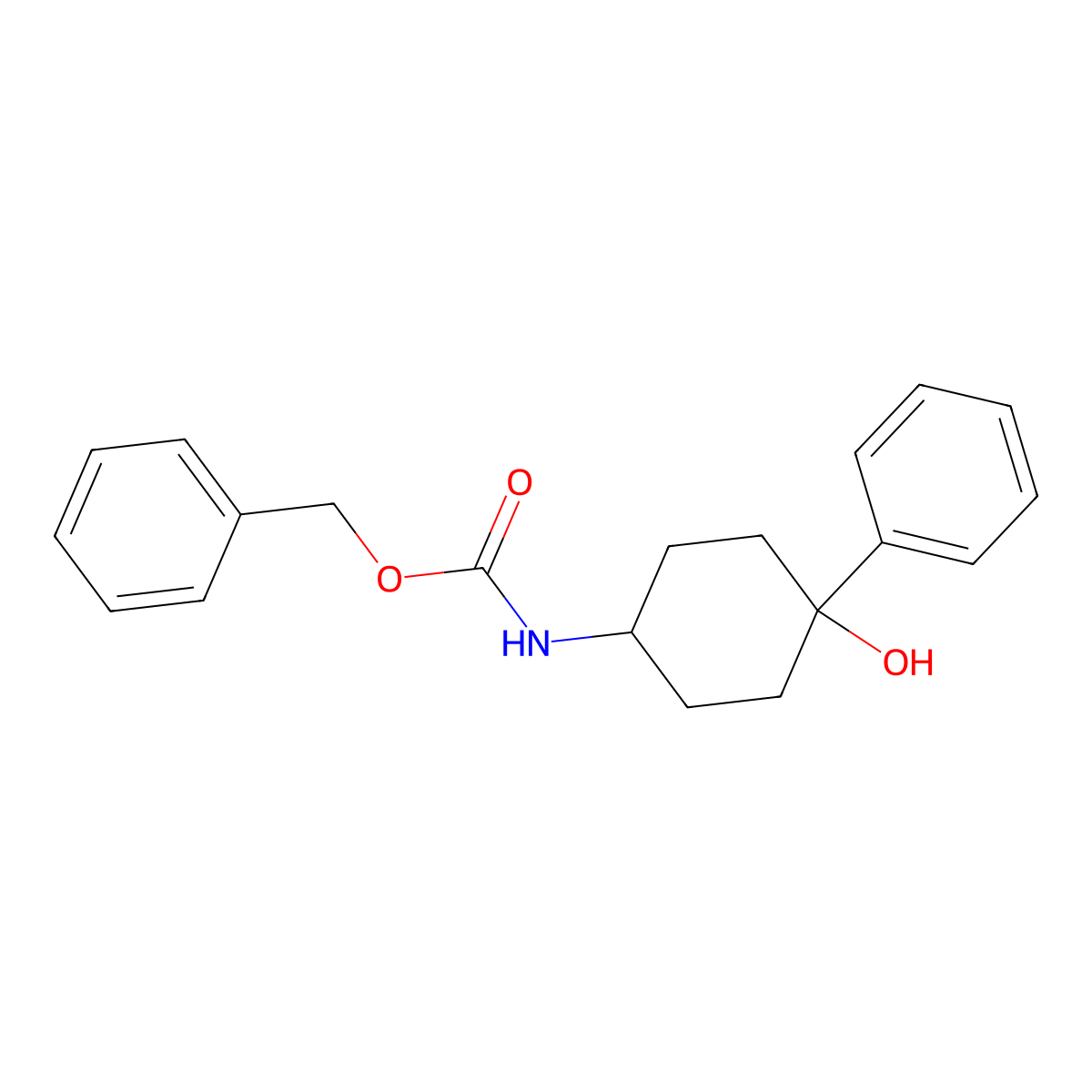 benzyl N-(4-hydroxy-4-phenylcyclohexyl)carbamate molecular structure, CAS 2680804-90-2
