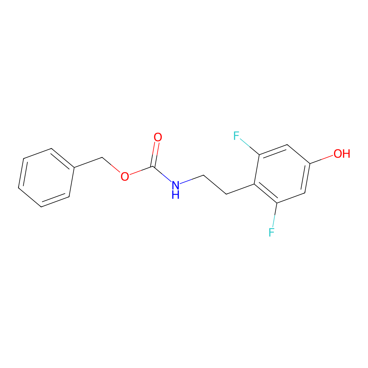 benzyl N-[2-(2,6-difluoro-4-hydroxyphenyl)ethyl]carbamate molecular structure, CAS 2680804-98-0