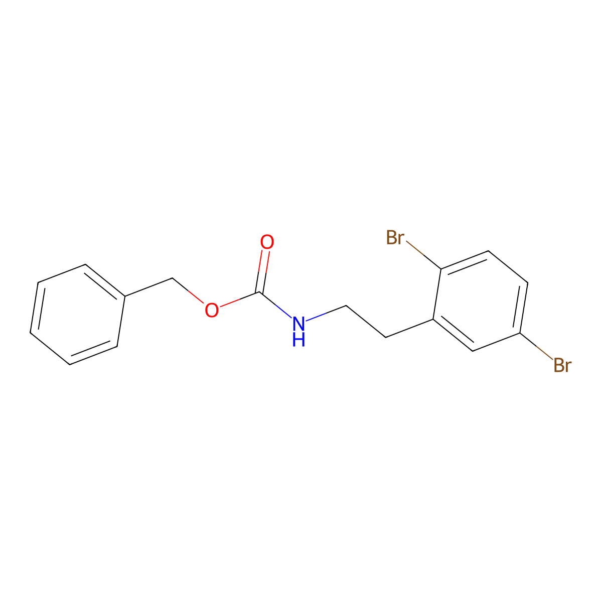 benzyl N-[2-(2,5-dibromophenyl)ethyl]carbamate molecular structure, CAS 2680805-02-9