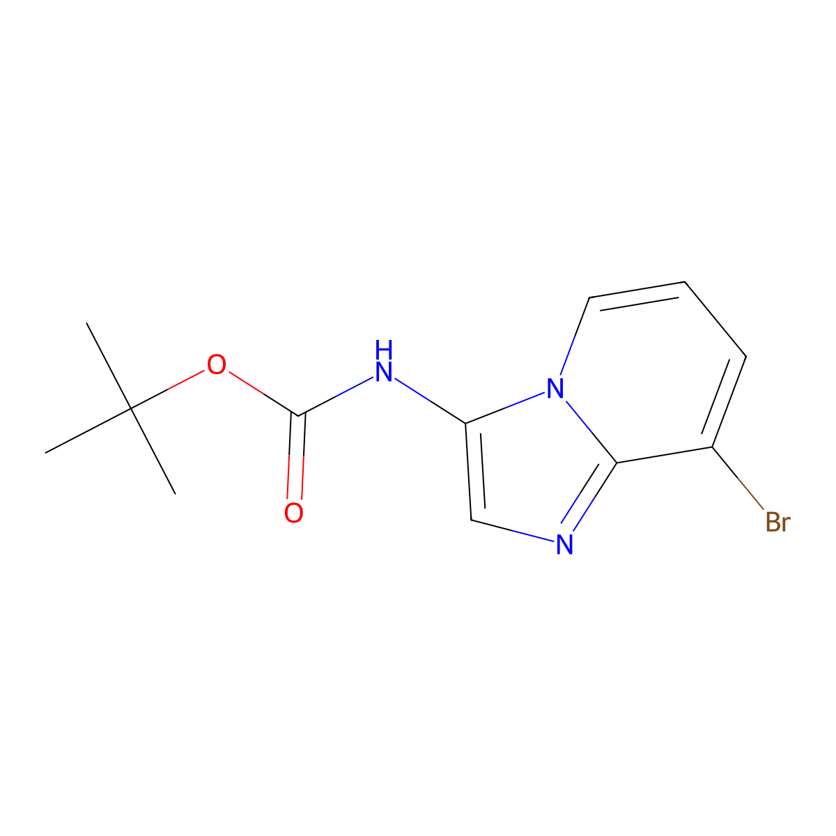 tert-butyl N-{8-bromoimidazo[1,2-a]pyridin-3-yl}carbamate molecular structure, CAS 2680805-11-0