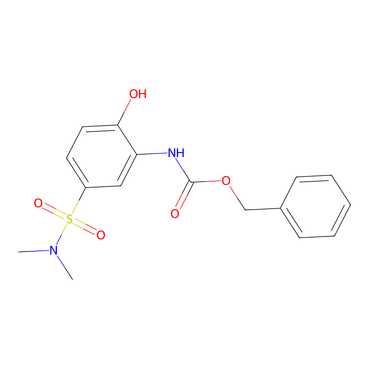benzyl N-[5-(dimethylsulfamoyl)-2-hydroxyphenyl]carbamate molecular structure, CAS 2680805-19-8