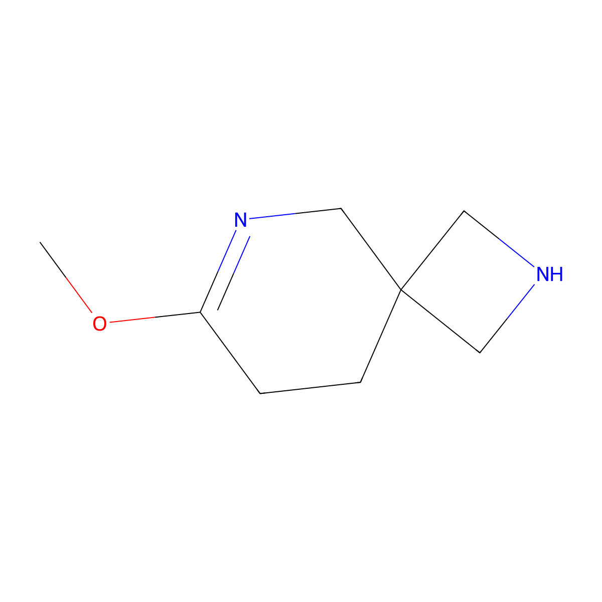 7-Methoxy-2,6-diazaspiro[3.5]non-6-ene molecular structure, CAS 2680805-56-3