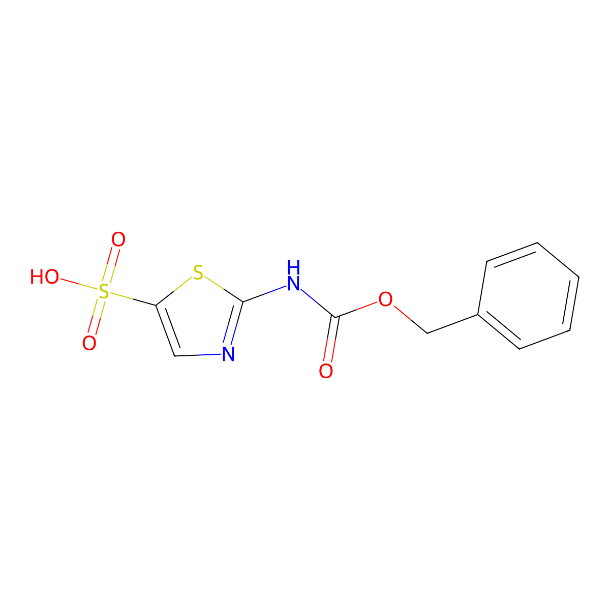 2-{[(Benzyloxy)carbonyl]amino}-1,3-thiazole-5-sulfonic acid molecular structure, CAS 2680805-62-1
