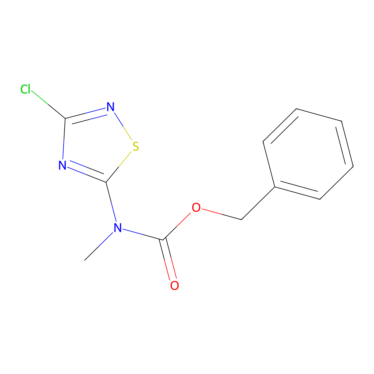 benzyl N-(3-chloro-1,2,4-thiadiazol-5-yl)-N-methylcarbamate molecular structure, CAS 2680805-63-2
