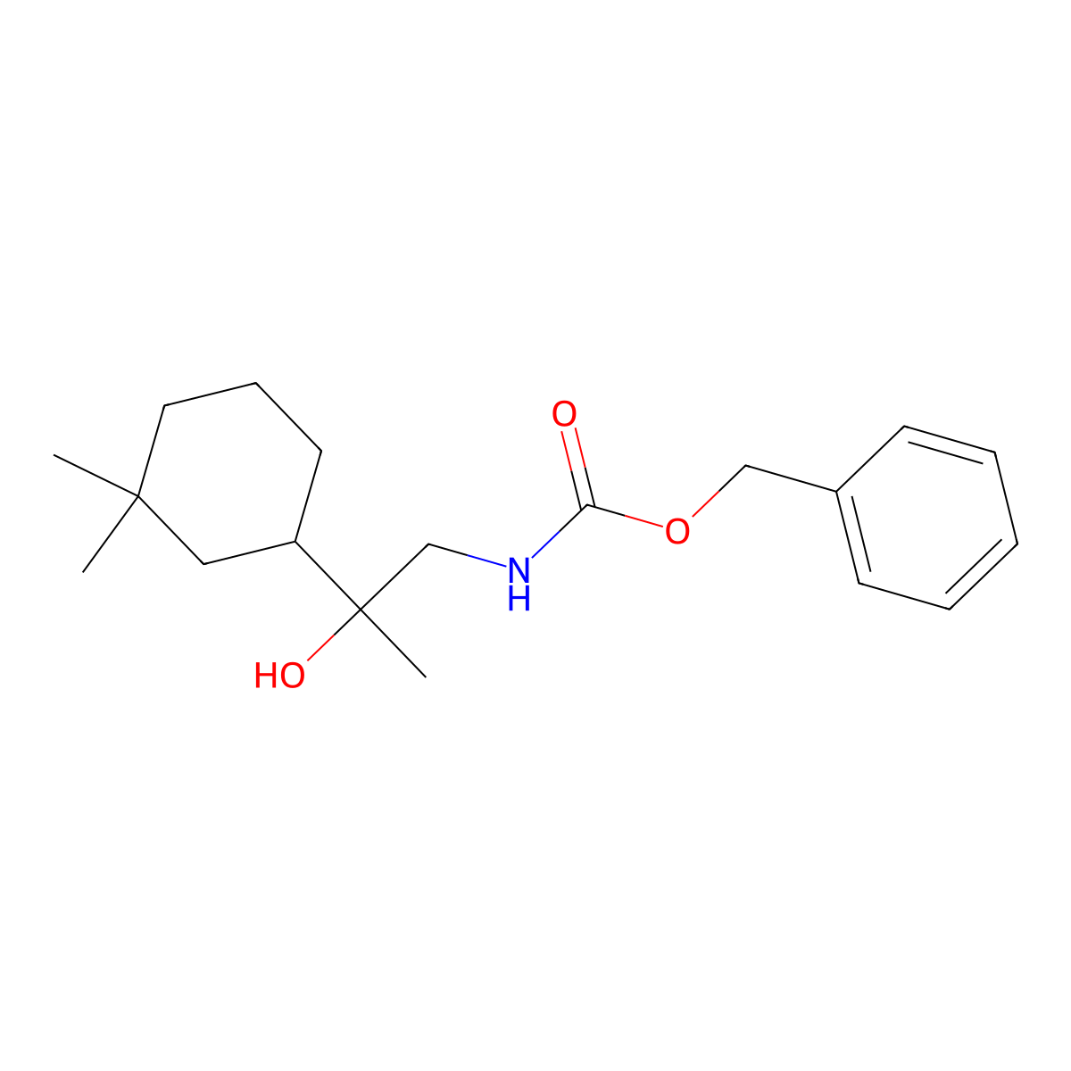 benzyl N-[2-(3,3-dimethylcyclohexyl)-2-hydroxypropyl]carbamate molecular structure, CAS 2680805-84-7