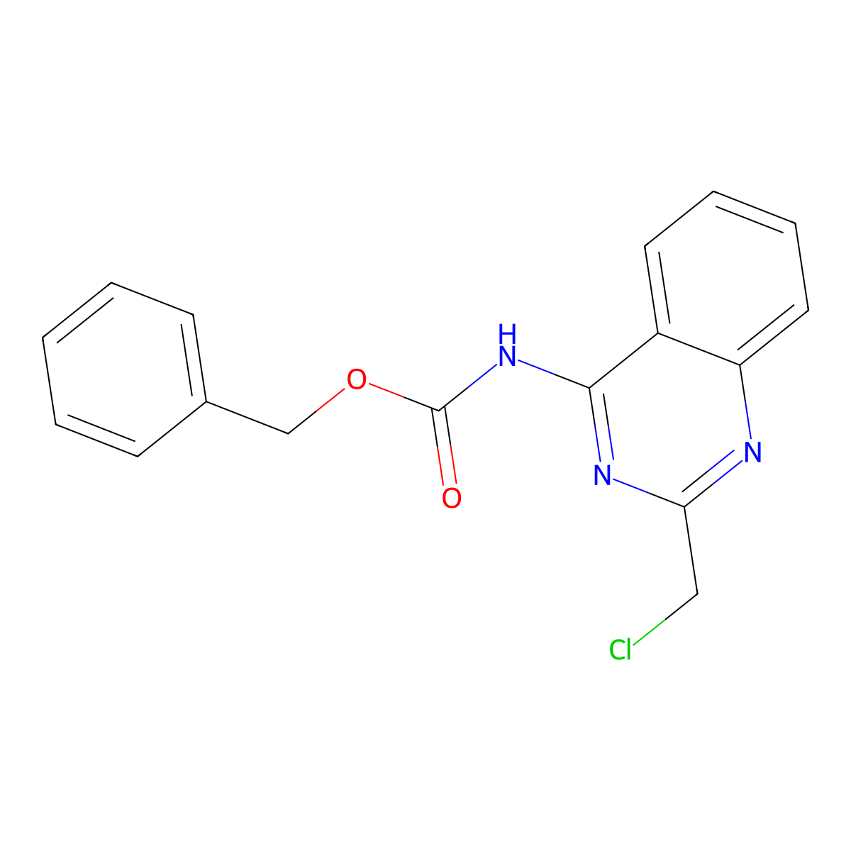 benzyl N-[2-(chloromethyl)quinazolin-4-yl]carbamate molecular structure, CAS 2680805-90-5