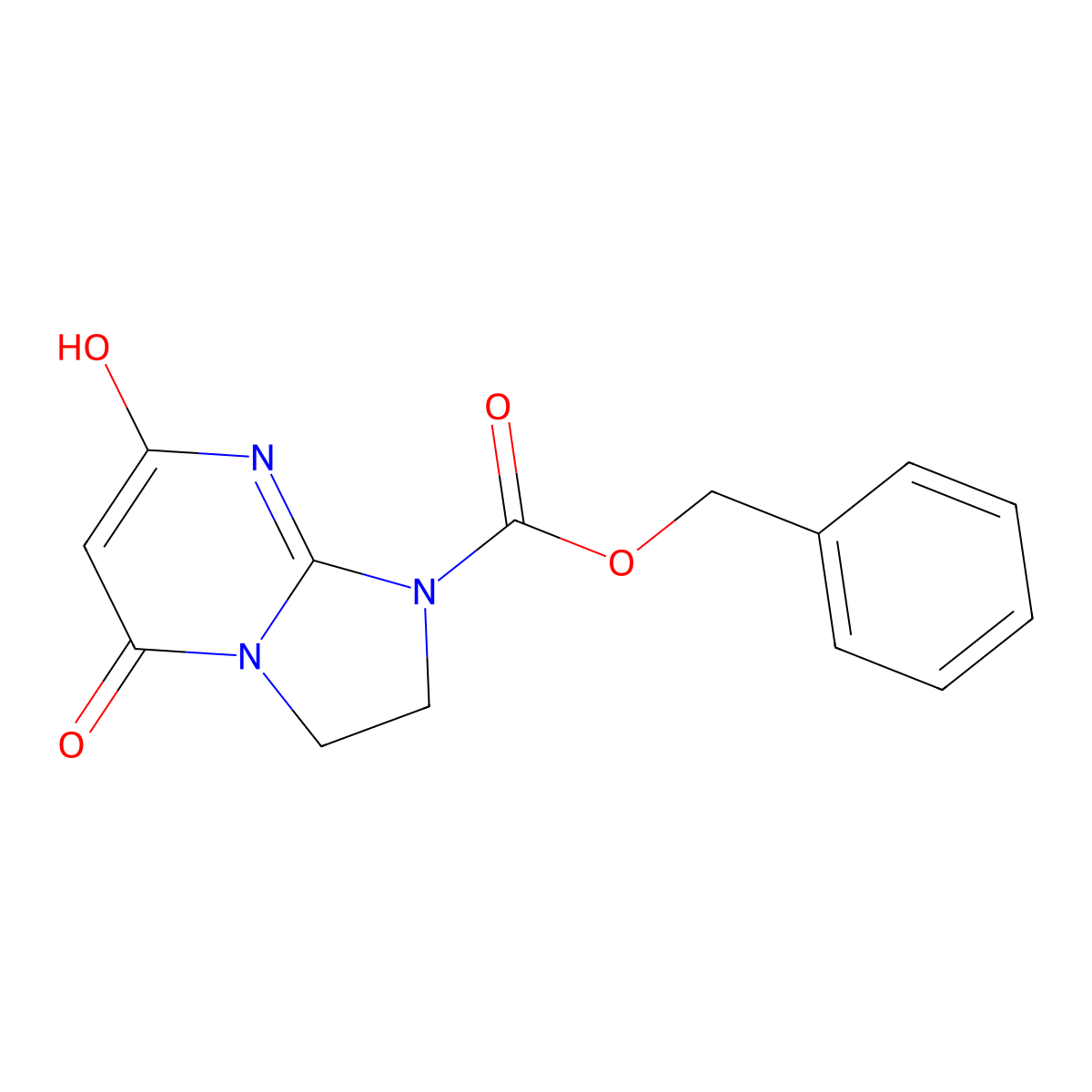 benzyl 7-hydroxy-5-oxo-1H,2H,3H,5H-imidazo[1,2-a]pyrimidine-1-carboxylate molecular structure, CAS 2680806-02-2