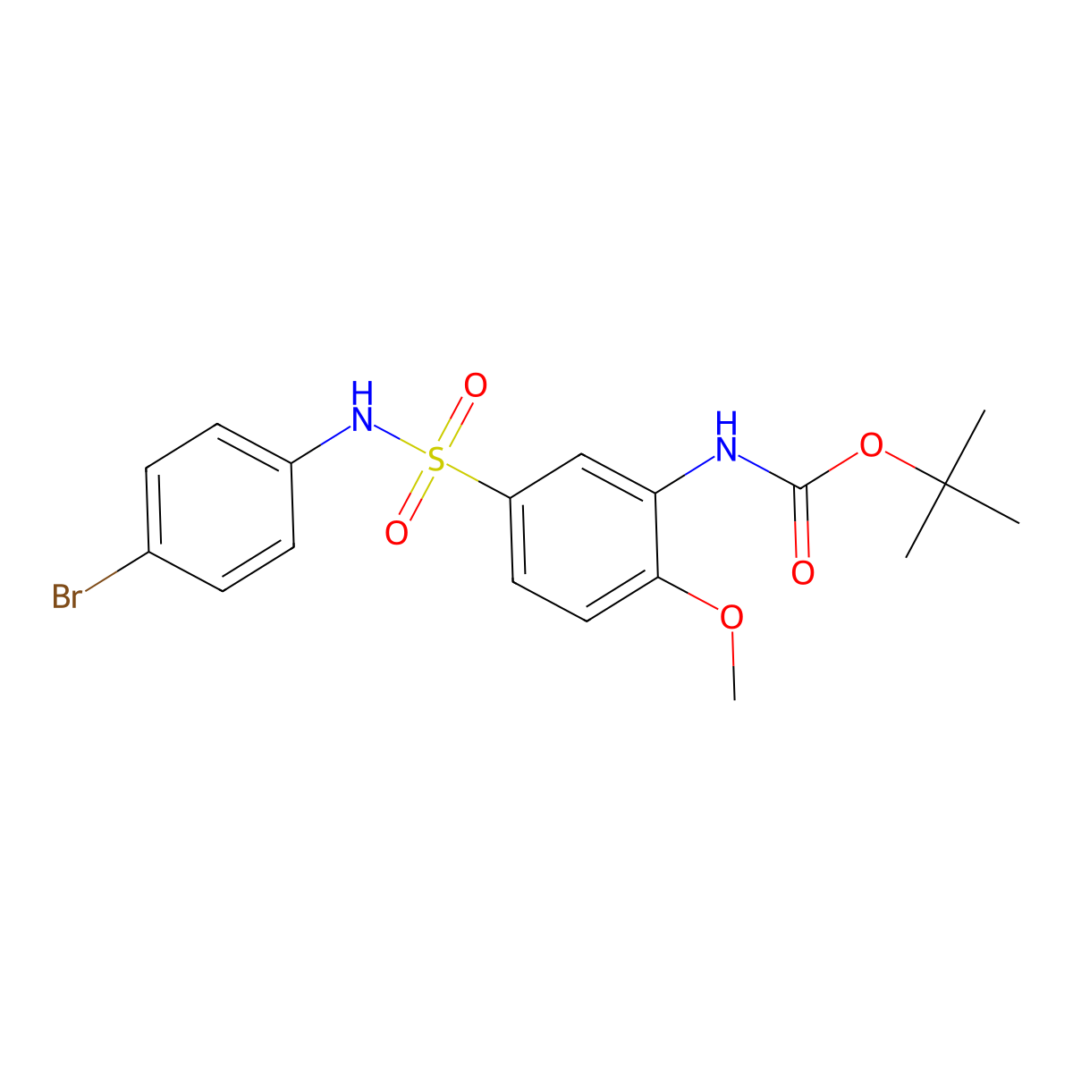 tert-butyl N-{5-[(4-bromophenyl)sulfamoyl]-2-methoxyphenyl}carbamate molecular structure, CAS 2680806-06-6