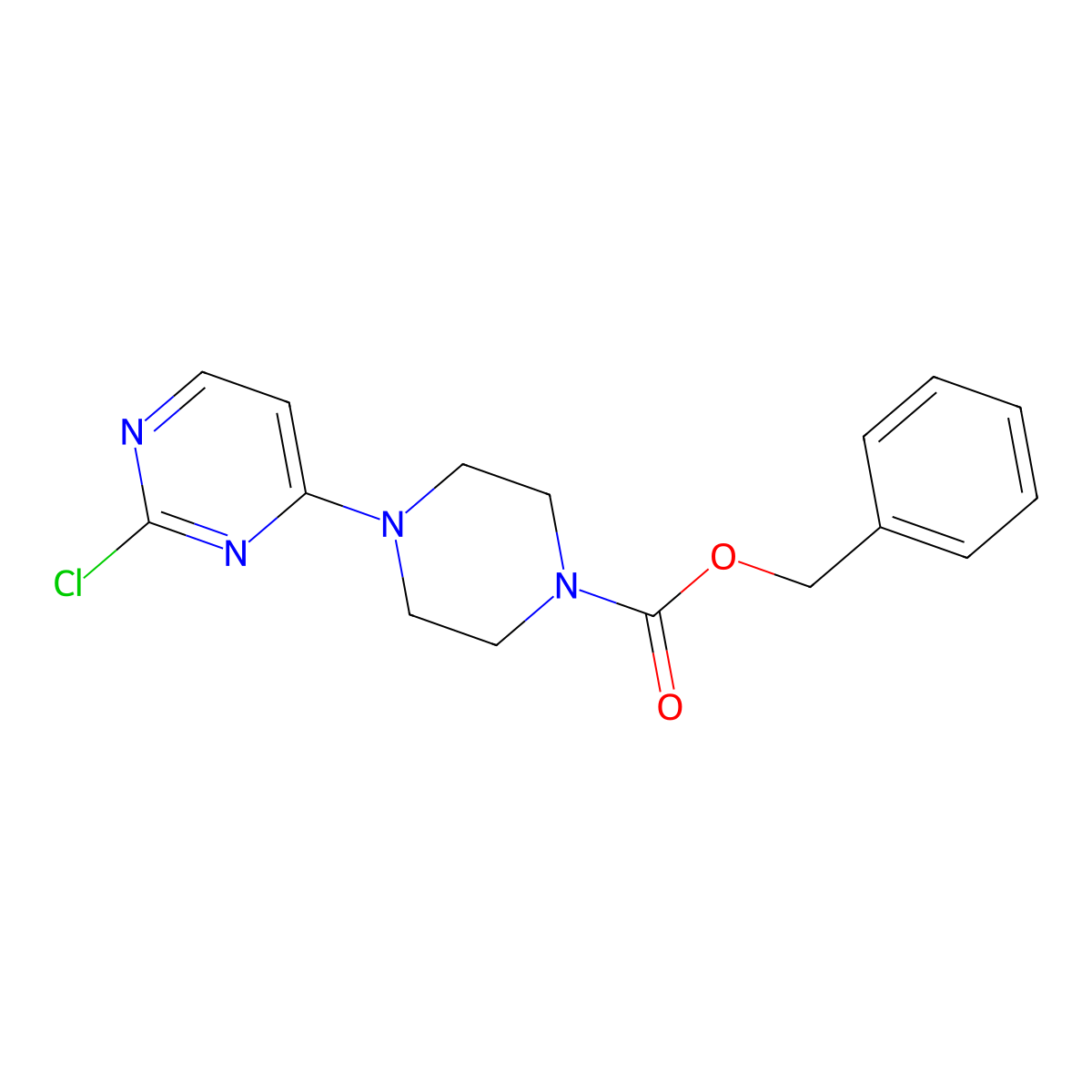 Benzyl 4-(2-chloropyrimidin-4-yl)piperazine-1-carboxylate molecular structure, CAS 2680806-25-9