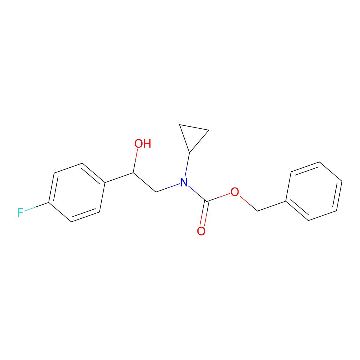 benzyl N-cyclopropyl-N-[2-(4-fluorophenyl)-2-hydroxyethyl]carbamate molecular structure, CAS 2680806-29-3