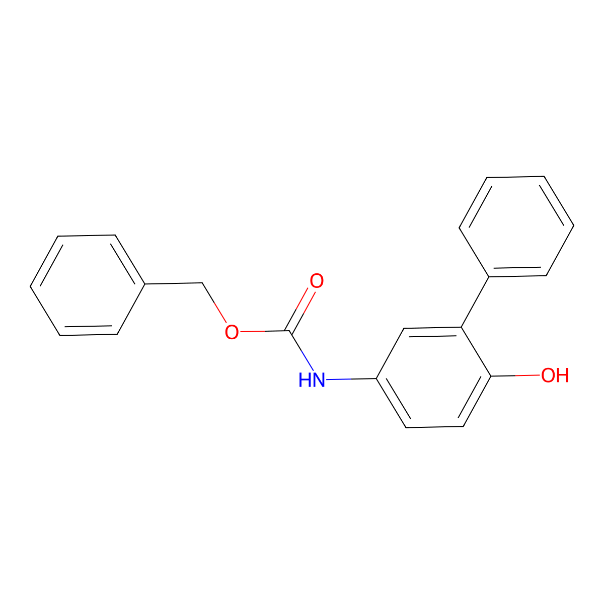 benzyl N-{6-hydroxy-[1,1'-biphenyl]-3-yl}carbamate molecular structure, CAS 2680806-53-3