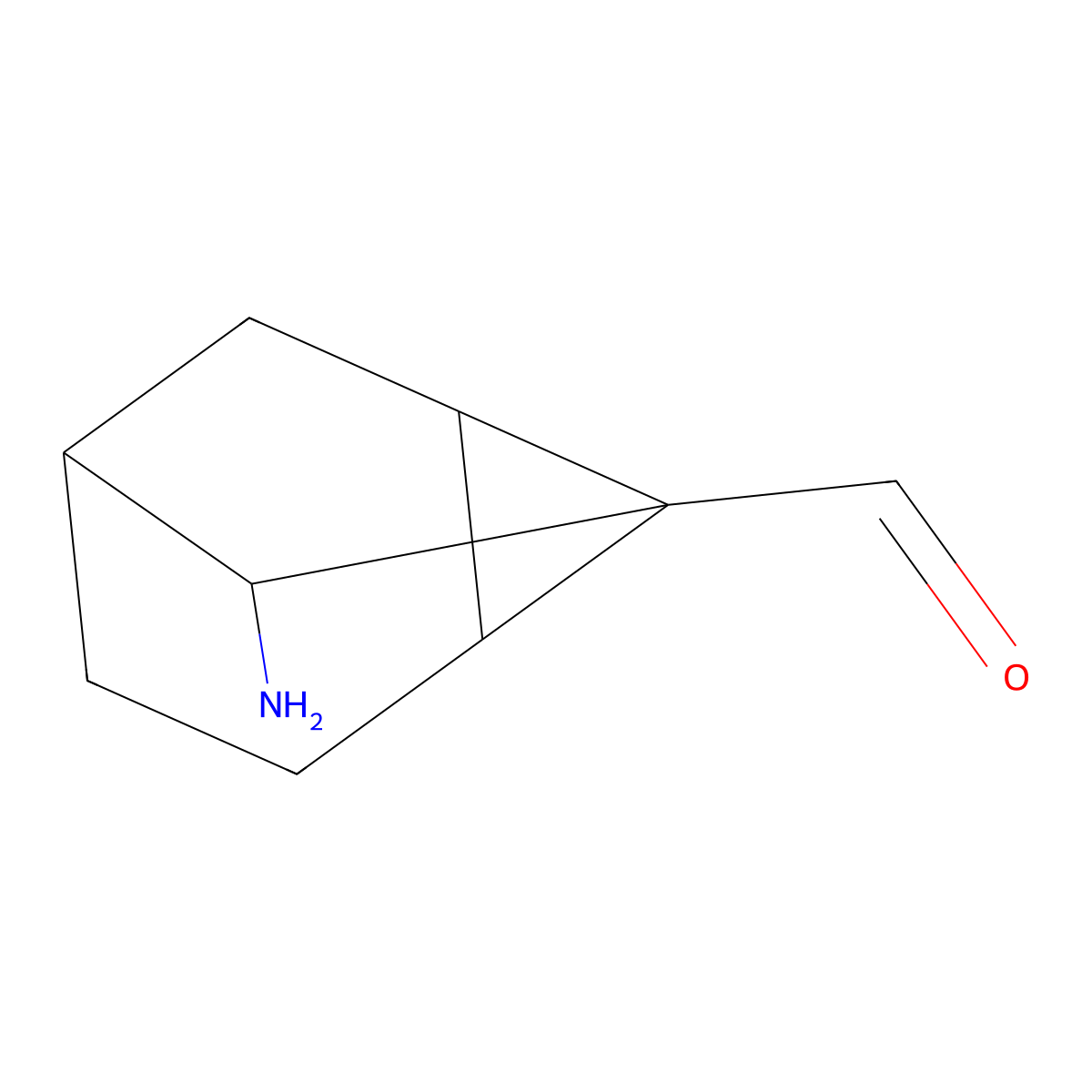 8-Aminotricyclo[3.2.1.0,2,7]octane-1-carbaldehyde molecular structure, CAS 2680806-54-4