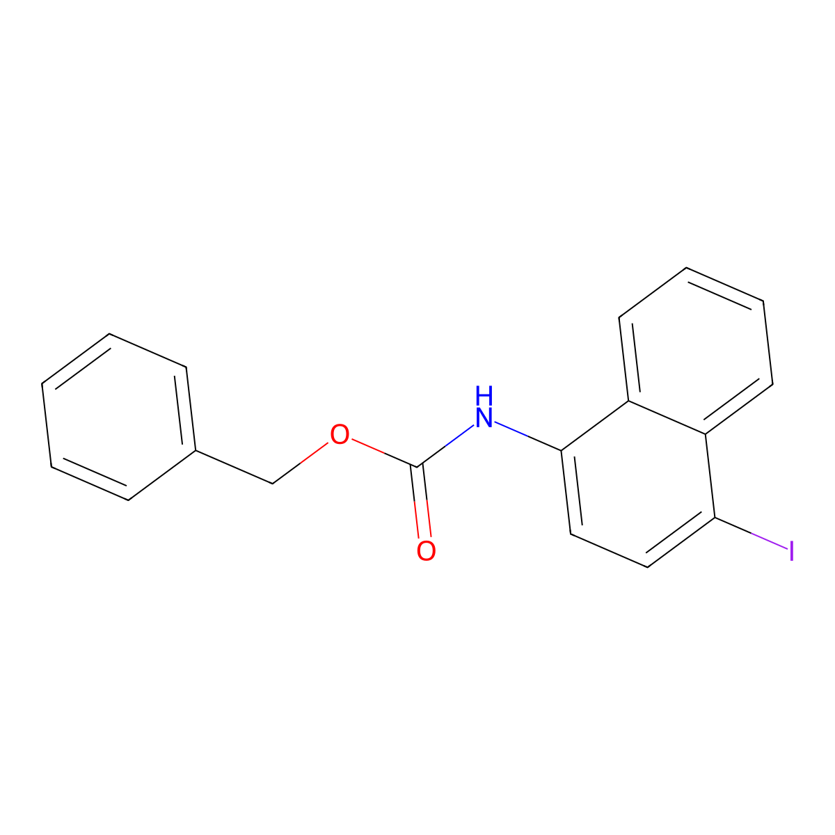 benzyl N-(4-iodonaphthalen-1-yl)carbamate molecular structure, CAS 2680806-67-9