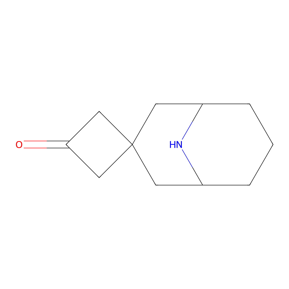 9-Azaspiro[bicyclo[3.3.1]nonane-3,1'-cyclobutan]-3'-one molecular structure, CAS 2680806-80-6