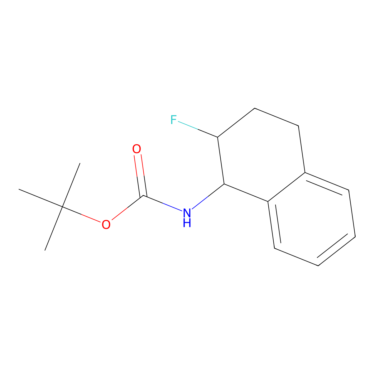 tert-butyl N-(2-fluoro-1,2,3,4-tetrahydronaphthalen-1-yl)carbamate molecular structure, CAS 2680807-22-9