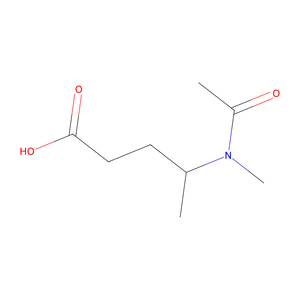 4-(N-methylacetamido)pentanoic acid molecular structure, CAS 2680807-30-9