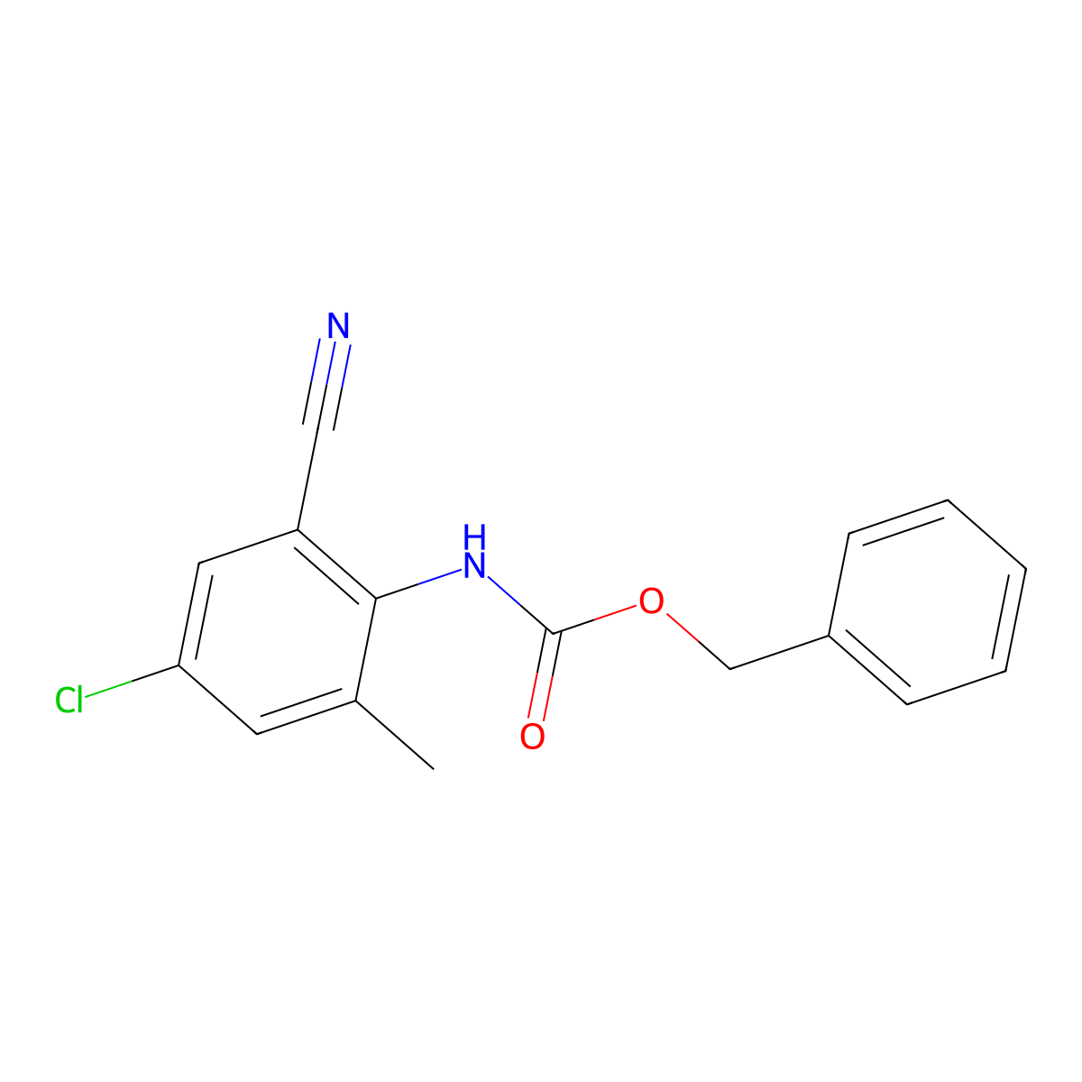 benzyl N-(4-chloro-2-cyano-6-methylphenyl)carbamate molecular structure, CAS 2680807-51-4