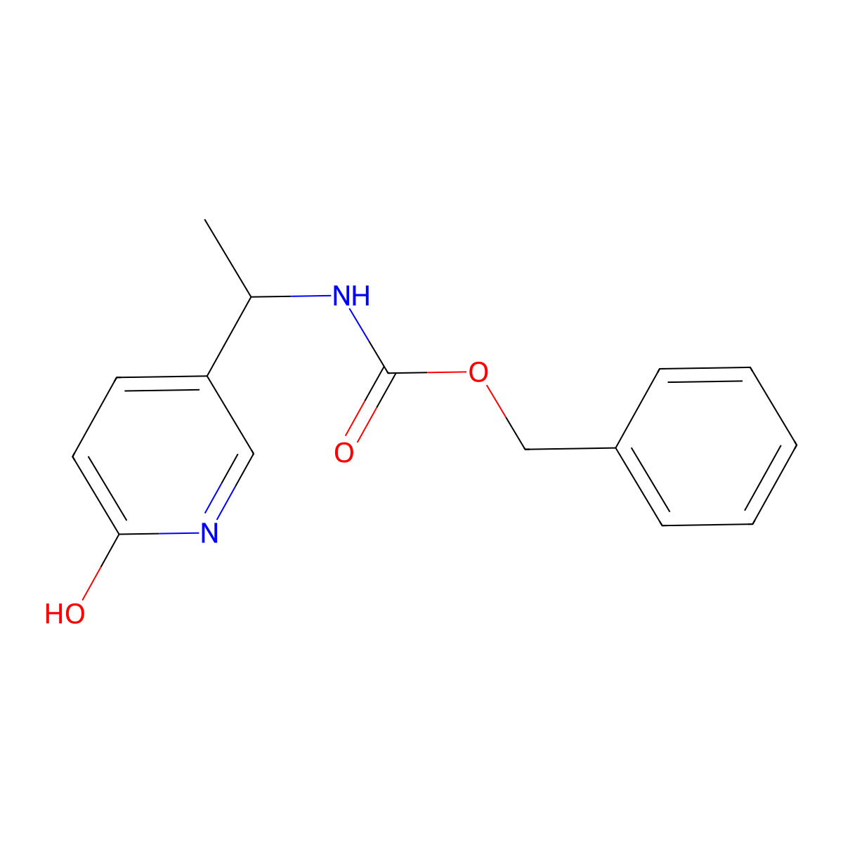 benzyl N-[1-(6-hydroxypyridin-3-yl)ethyl]carbamate molecular structure, CAS 2680807-59-2