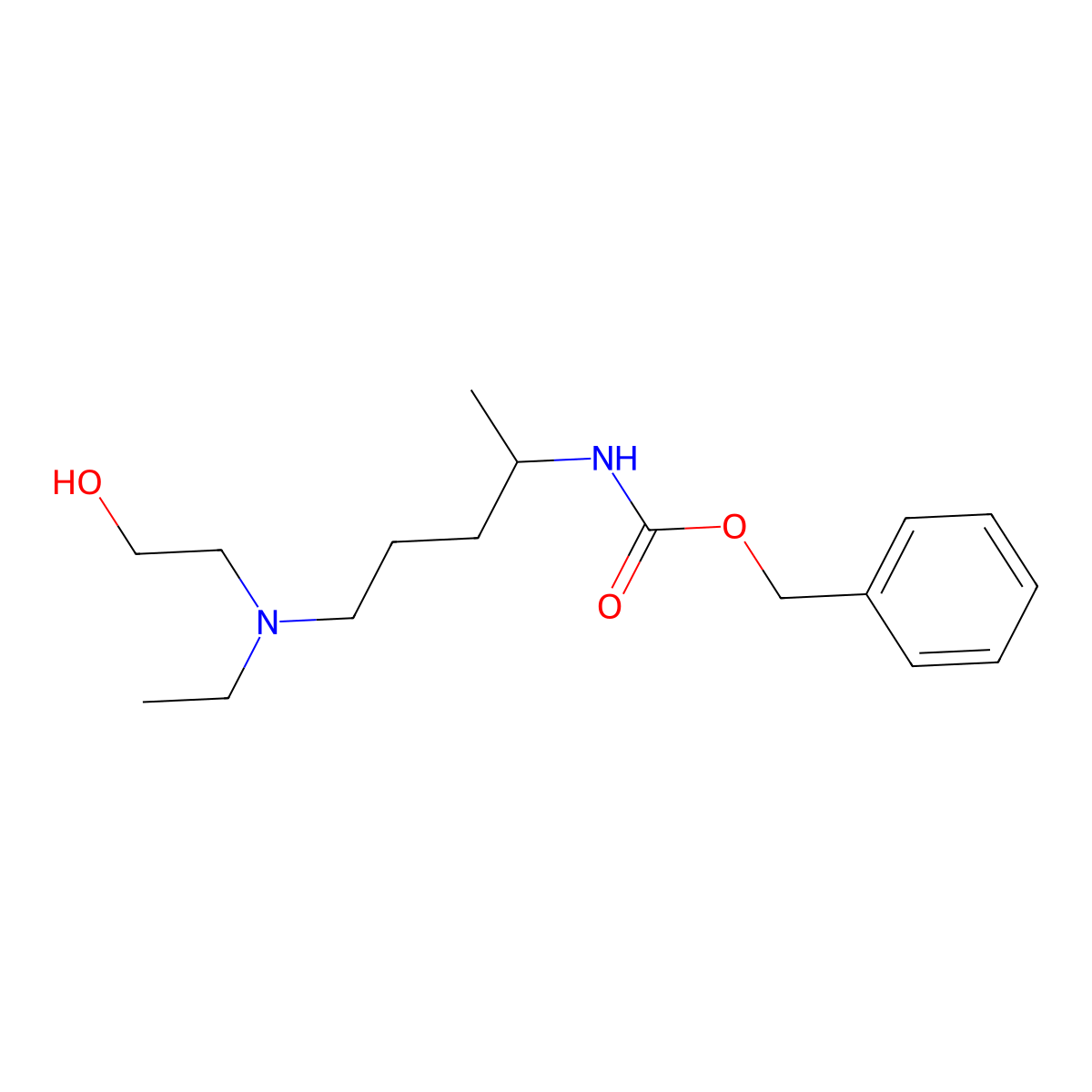 benzyl N-{5-[ethyl(2-hydroxyethyl)amino]pentan-2-yl}carbamate molecular structure, CAS 2680807-63-8