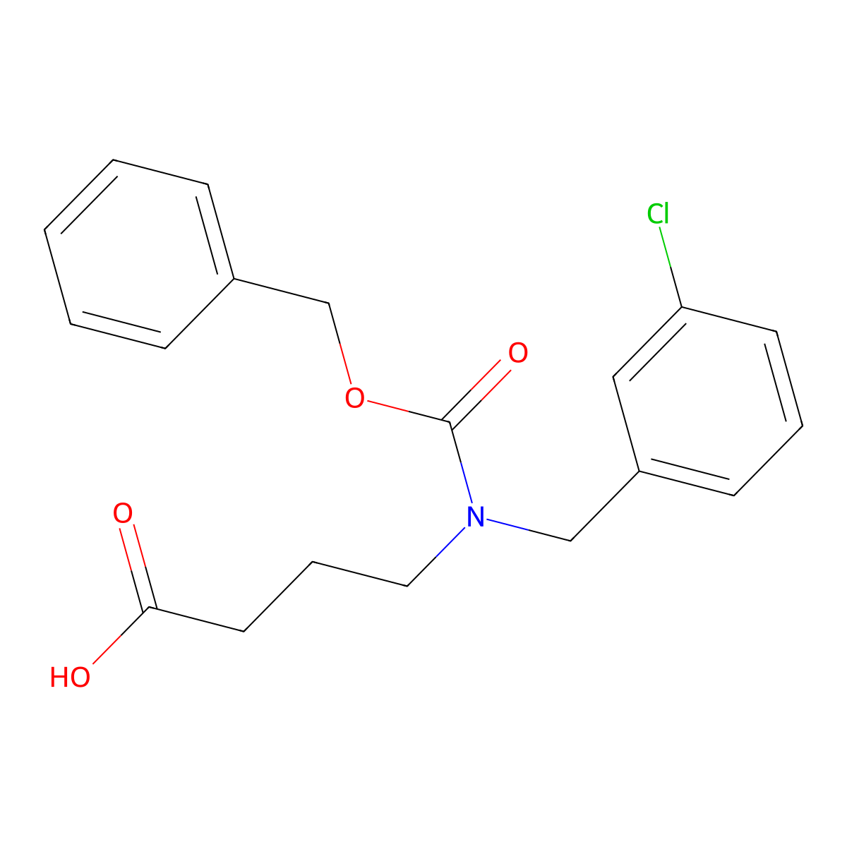 4-{[(Benzyloxy)carbonyl][(3-chlorophenyl)methyl]amino}butanoic acid molecular structure, CAS 2680807-70-7