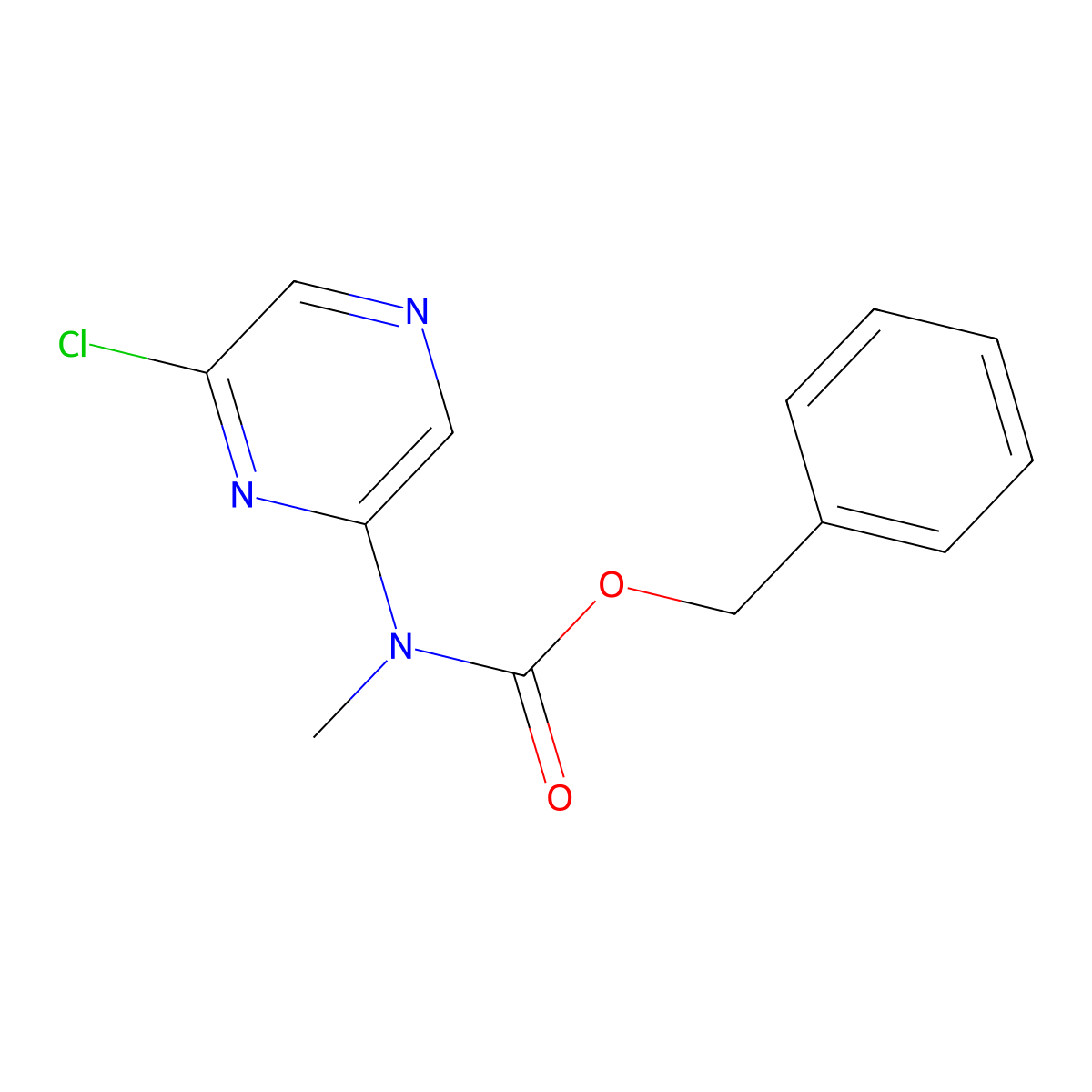 benzyl N-(6-chloropyrazin-2-yl)-N-methylcarbamate molecular structure, CAS 2680807-99-0