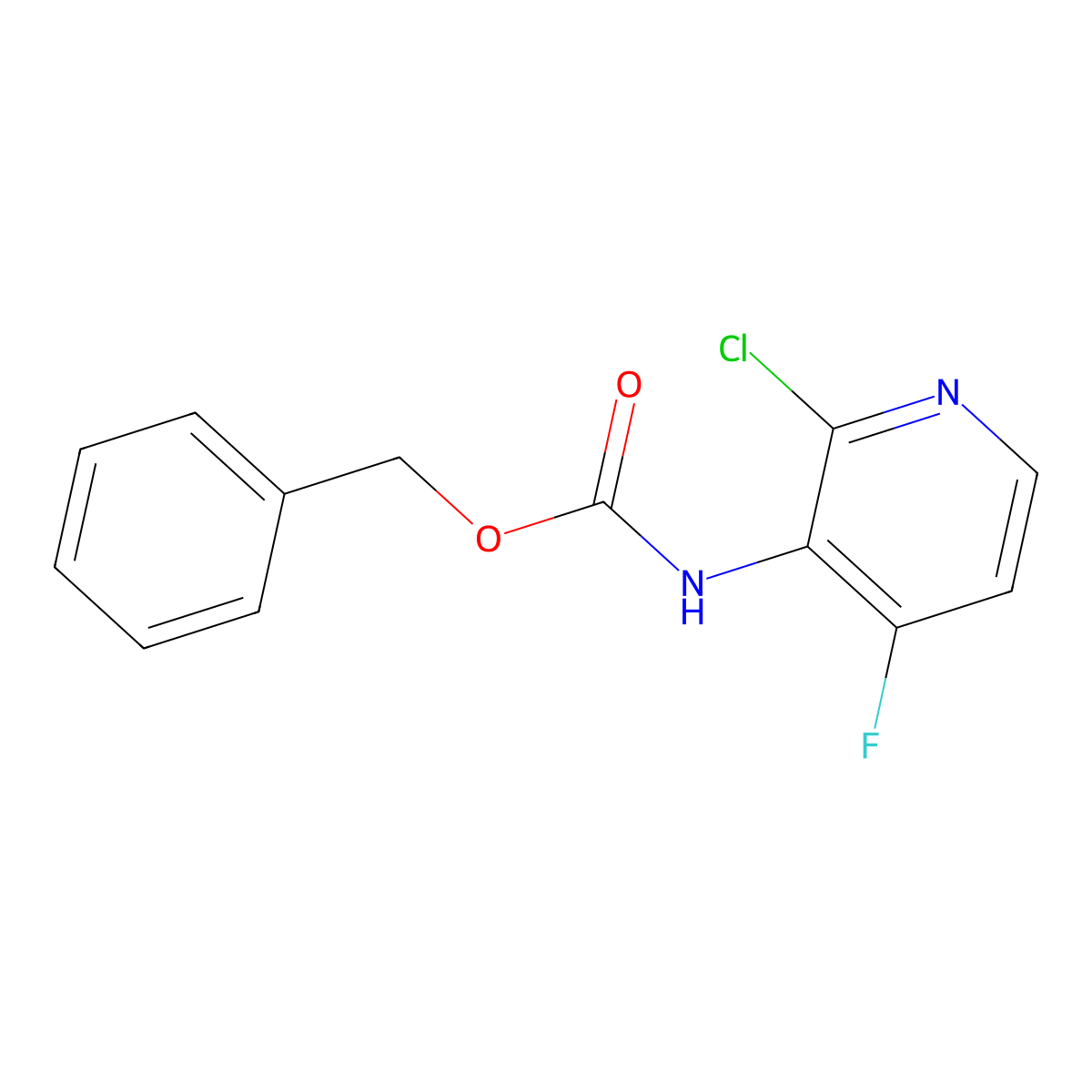 benzyl N-(2-chloro-4-fluoropyridin-3-yl)carbamate molecular structure, CAS 2680808-01-7