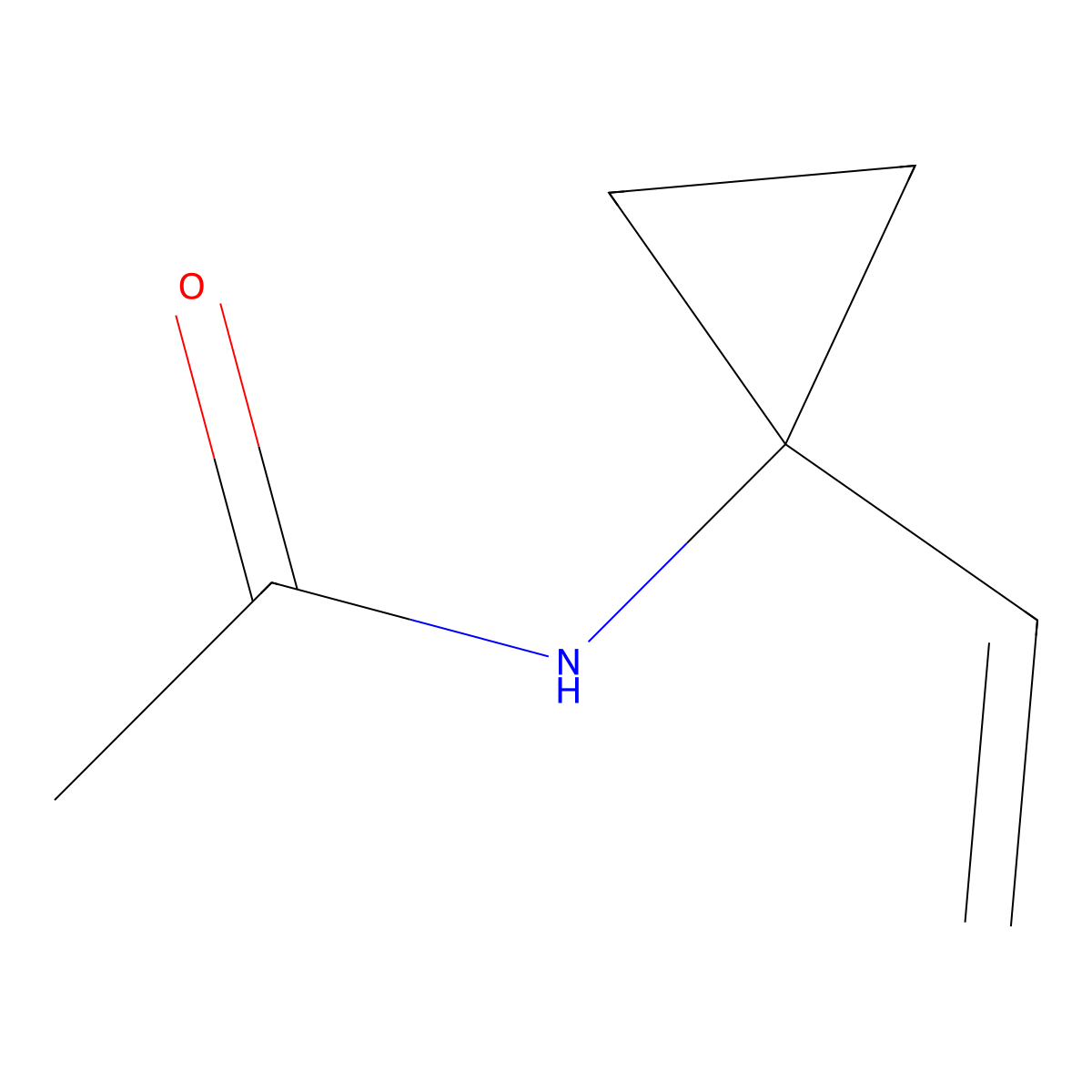 N-(1-ethenylcyclopropyl)acetamide molecular structure, CAS 2680808-10-8